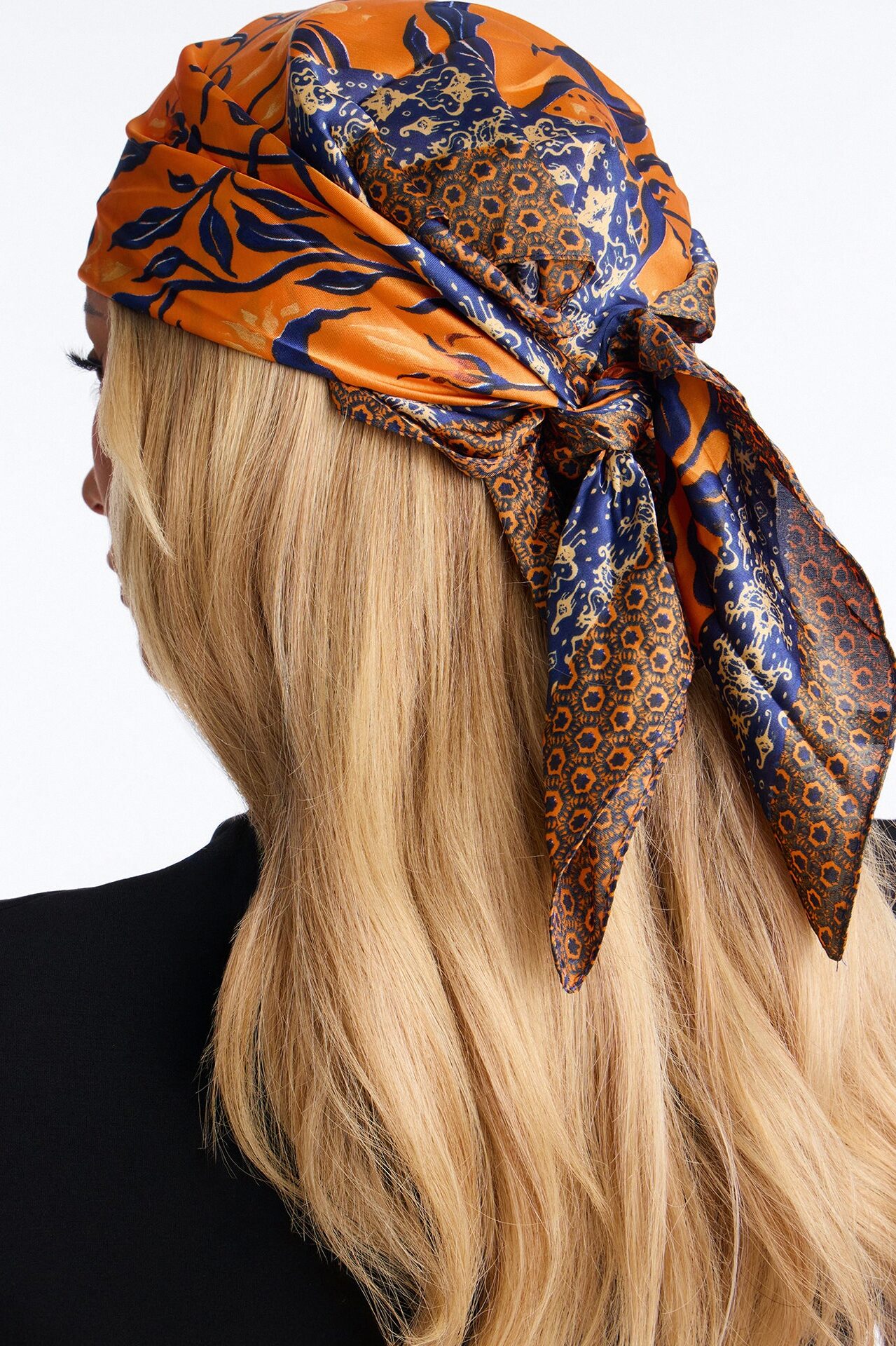 Justine Novelty Head Scarf - Orange