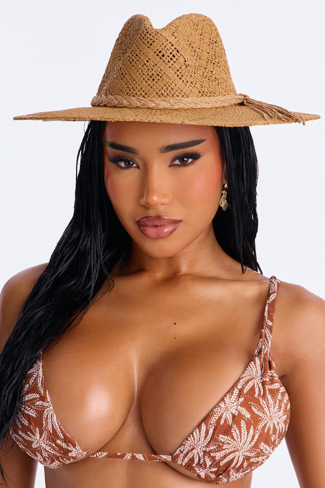 Emails Will Wait Straw Sun Hat - Tan