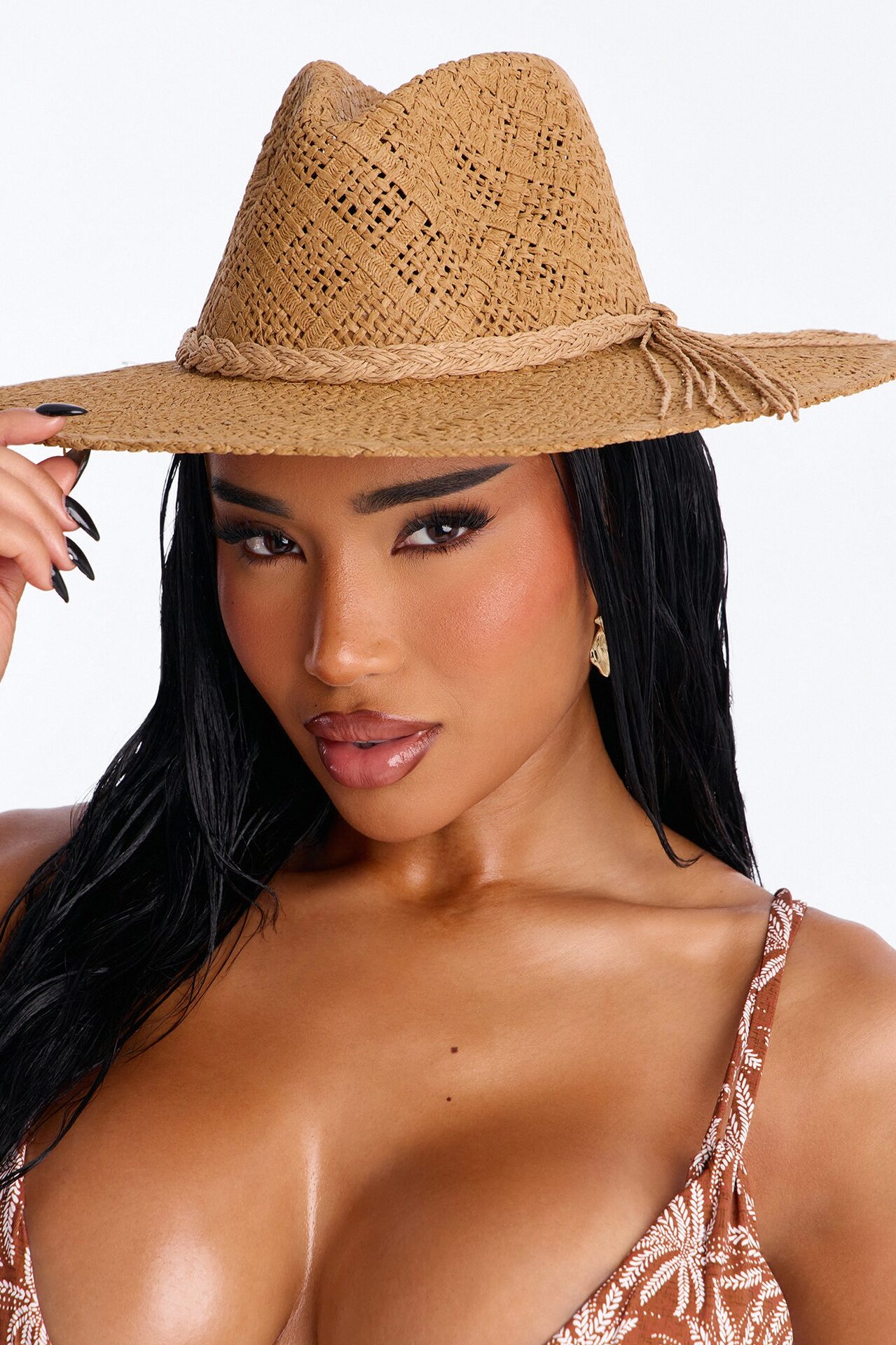 Emails Will Wait Straw Sun Hat - Tan