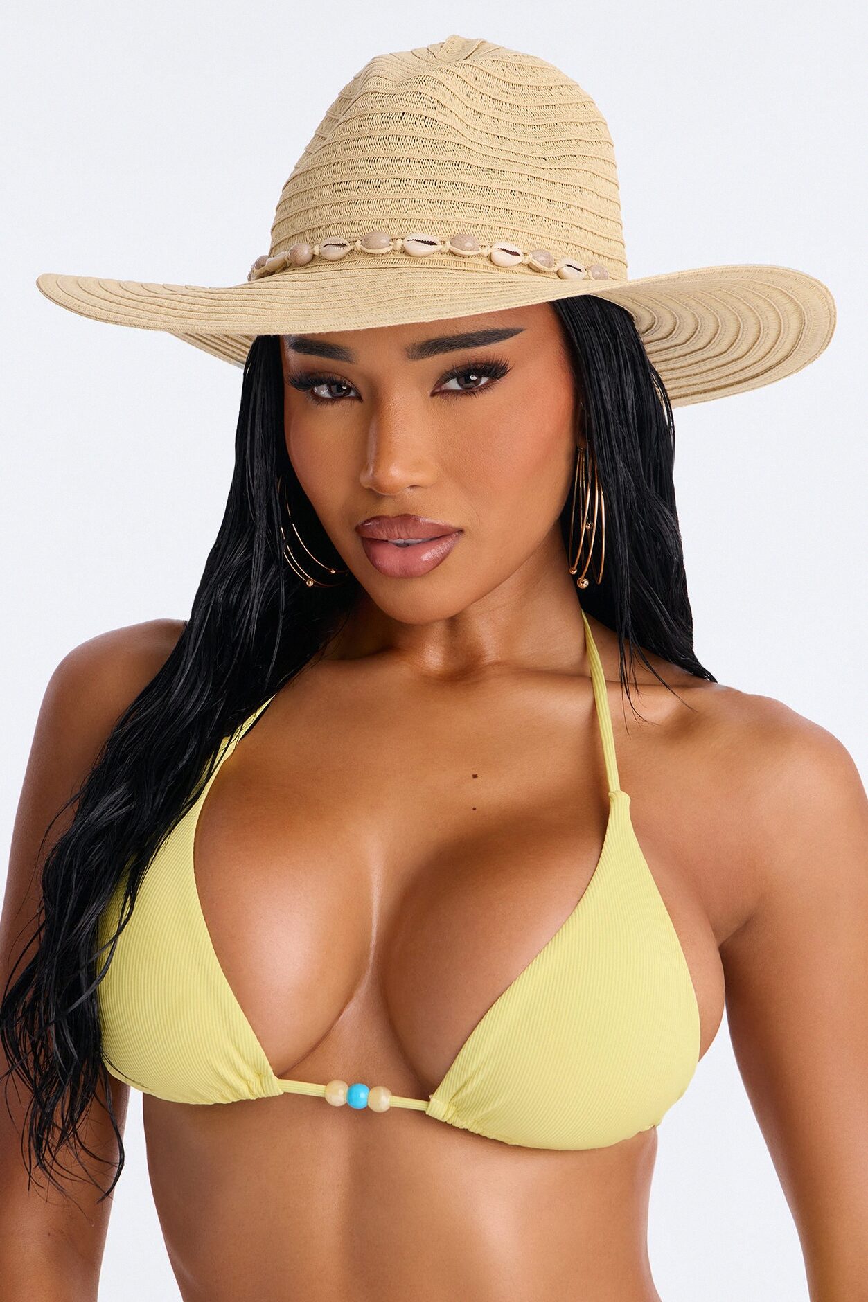 Morning Walk On The Beach Straw Sun Hat - Natural