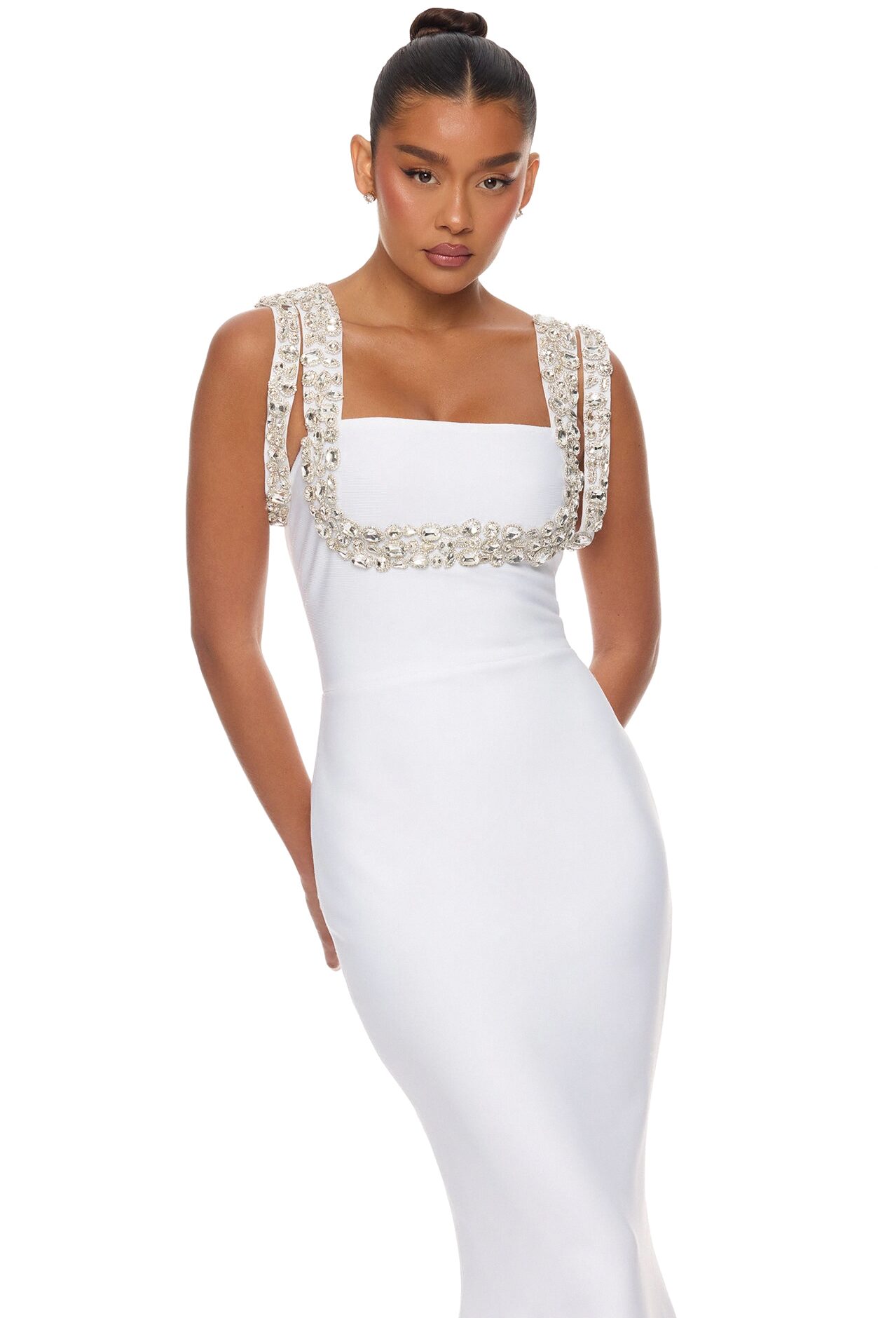 Masie Bandage Gown - Ivory