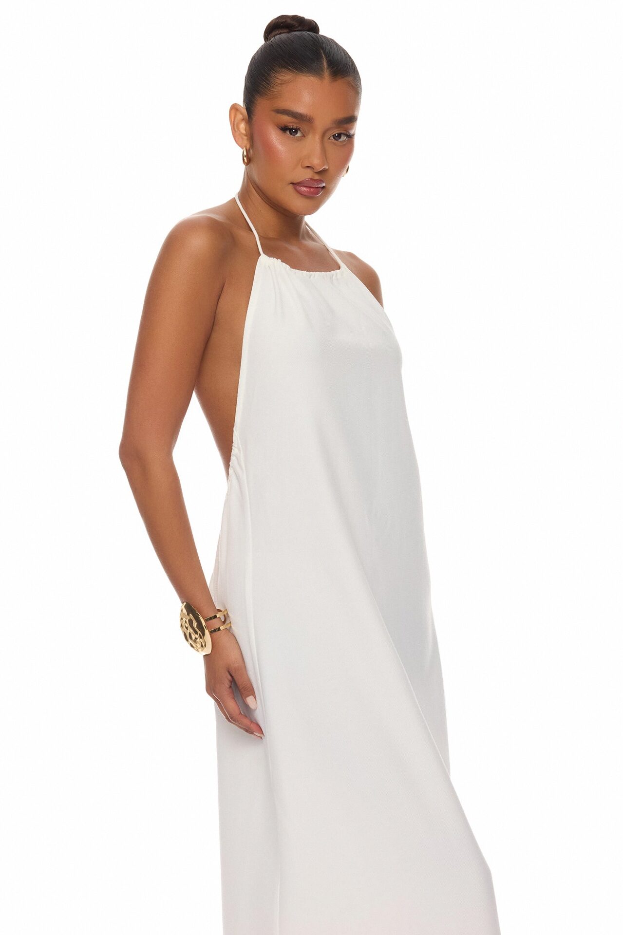 Zelara Backless Maxi Dress - White