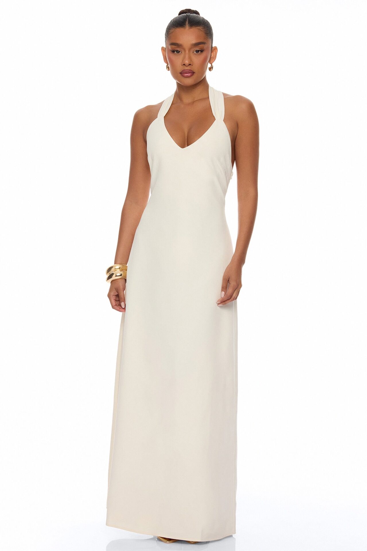 Timeless Touch Braided Maxi Dress - Cream