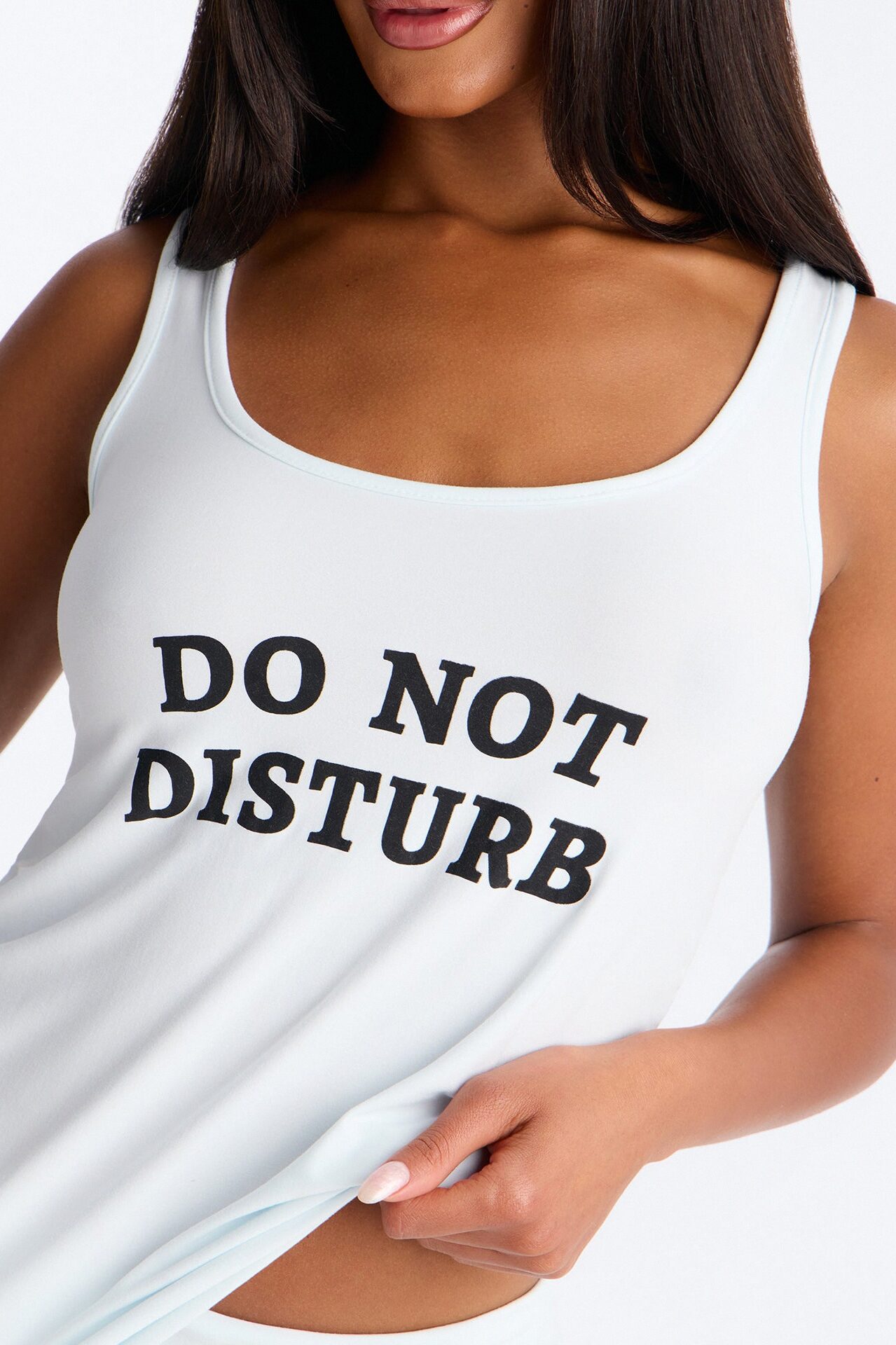 Do Not Disturb 2pc PJ Short Set - Light Blue