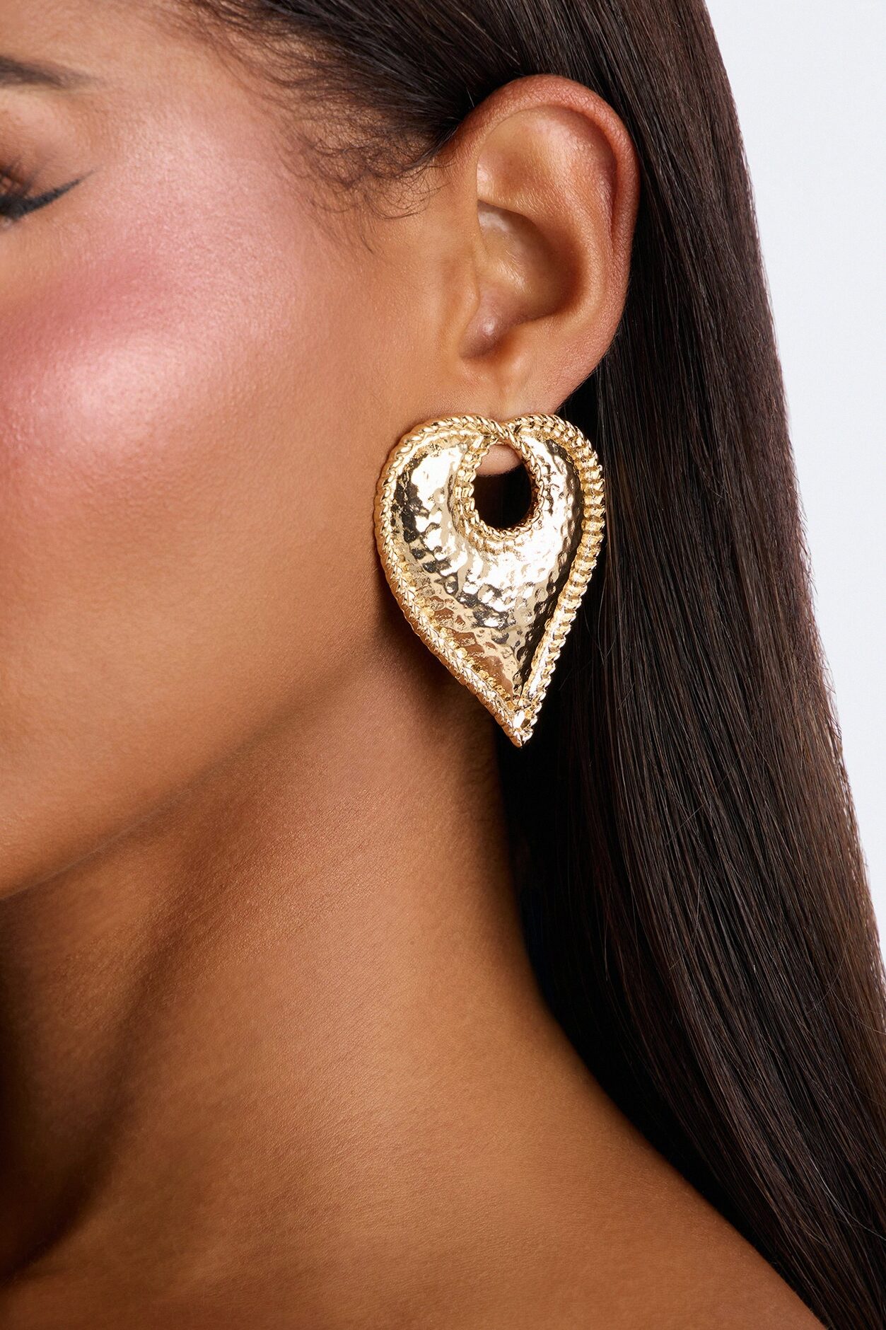 Heartful Drop Earrings - Gold