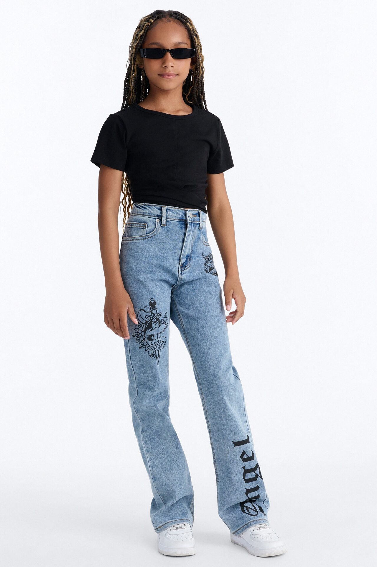 Mini So Divine Flare Jeans - Medium Wash