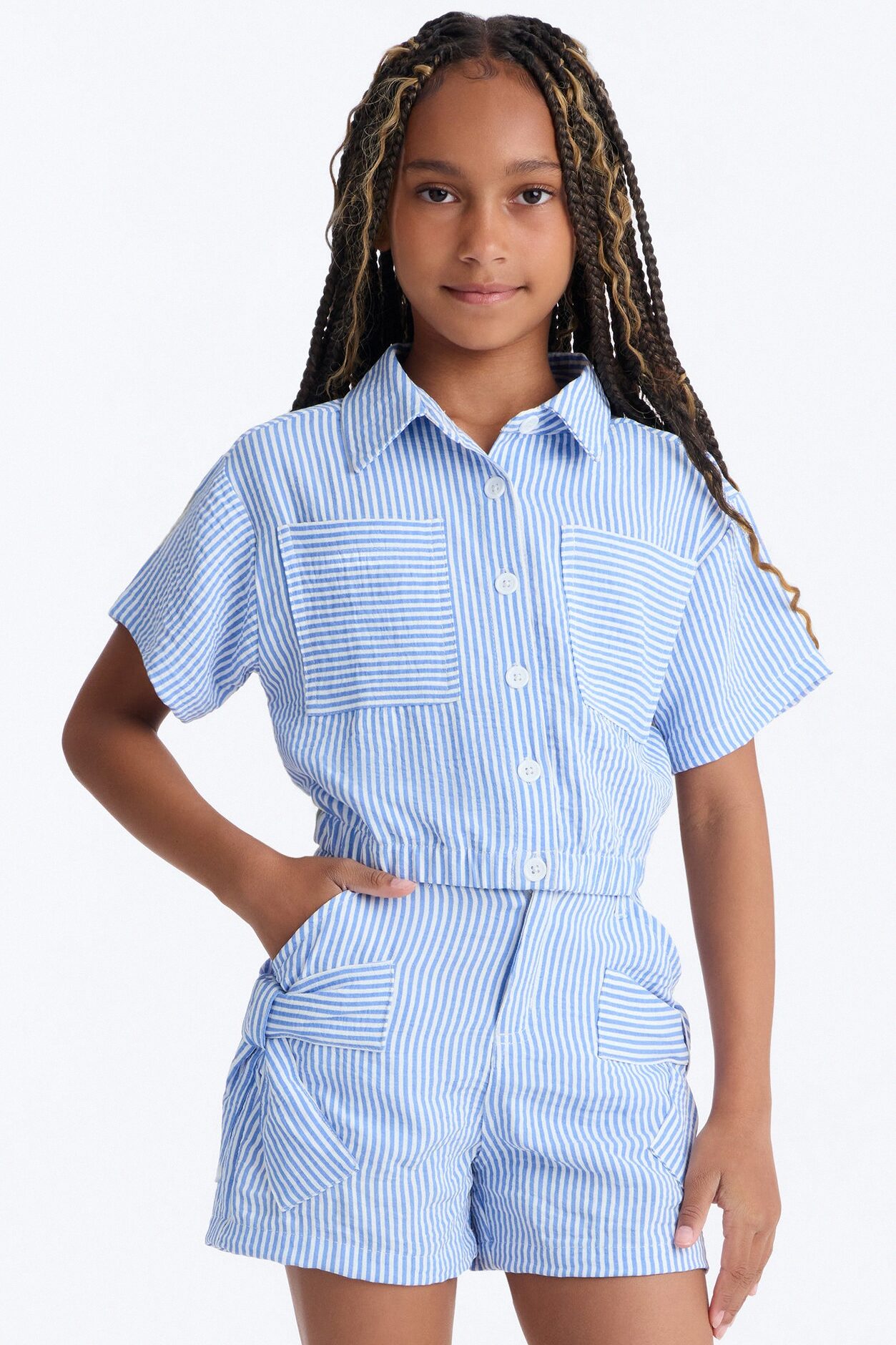 Mini Just Can't Wait Short Set - Blue