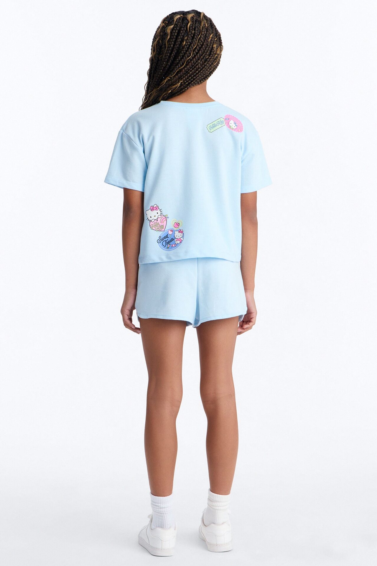 Mini Hello Kitty Happy Times Short Set - Light Blue