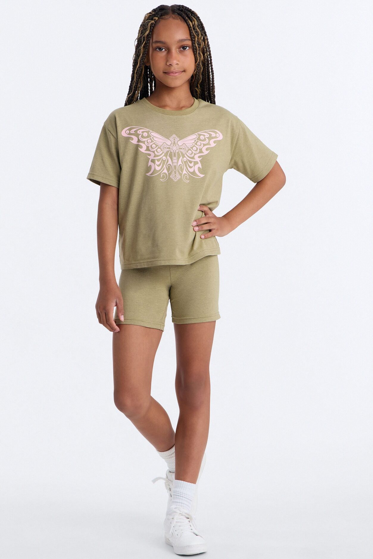 Mini Fly As Ever Short Set - Olive