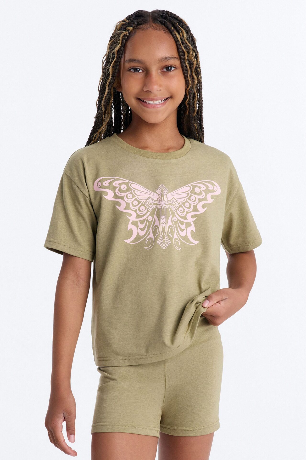 Mini Fly As Ever Short Set - Olive