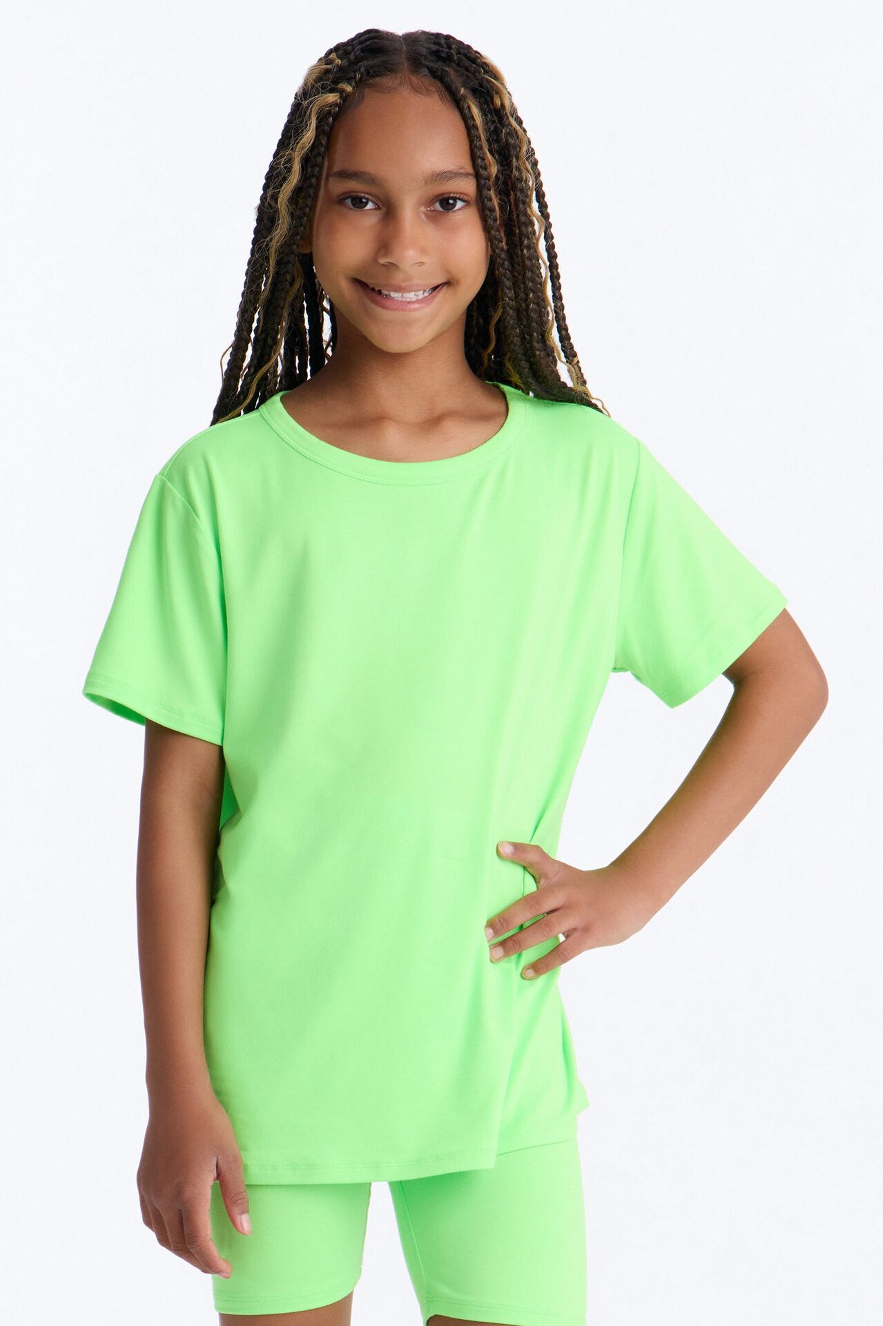 Mini Weekend Vibes Short Set - Lime