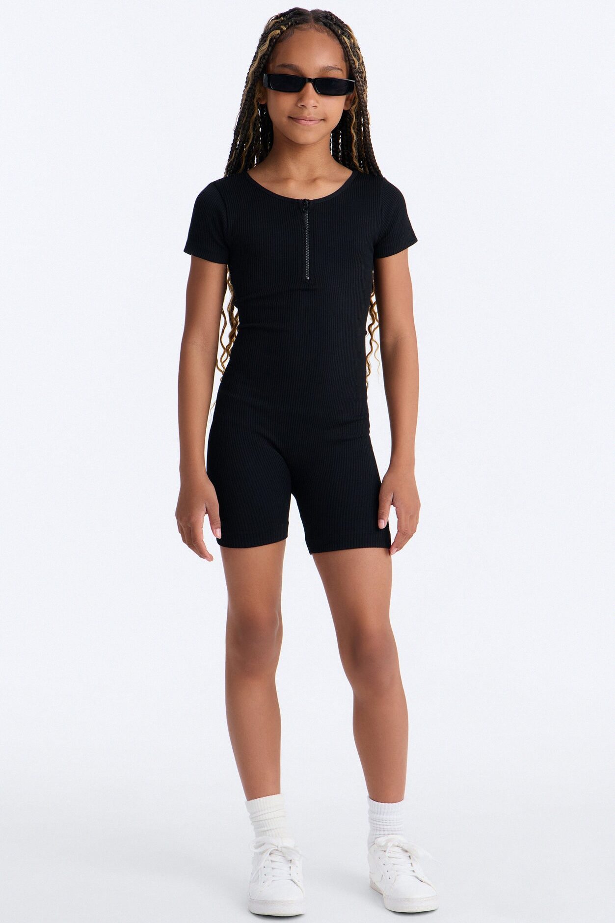 Mini On And On Short Sleeve Romper - Black