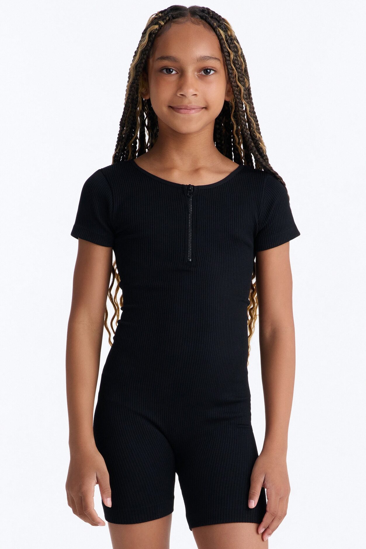 Mini On And On Short Sleeve Romper - Black