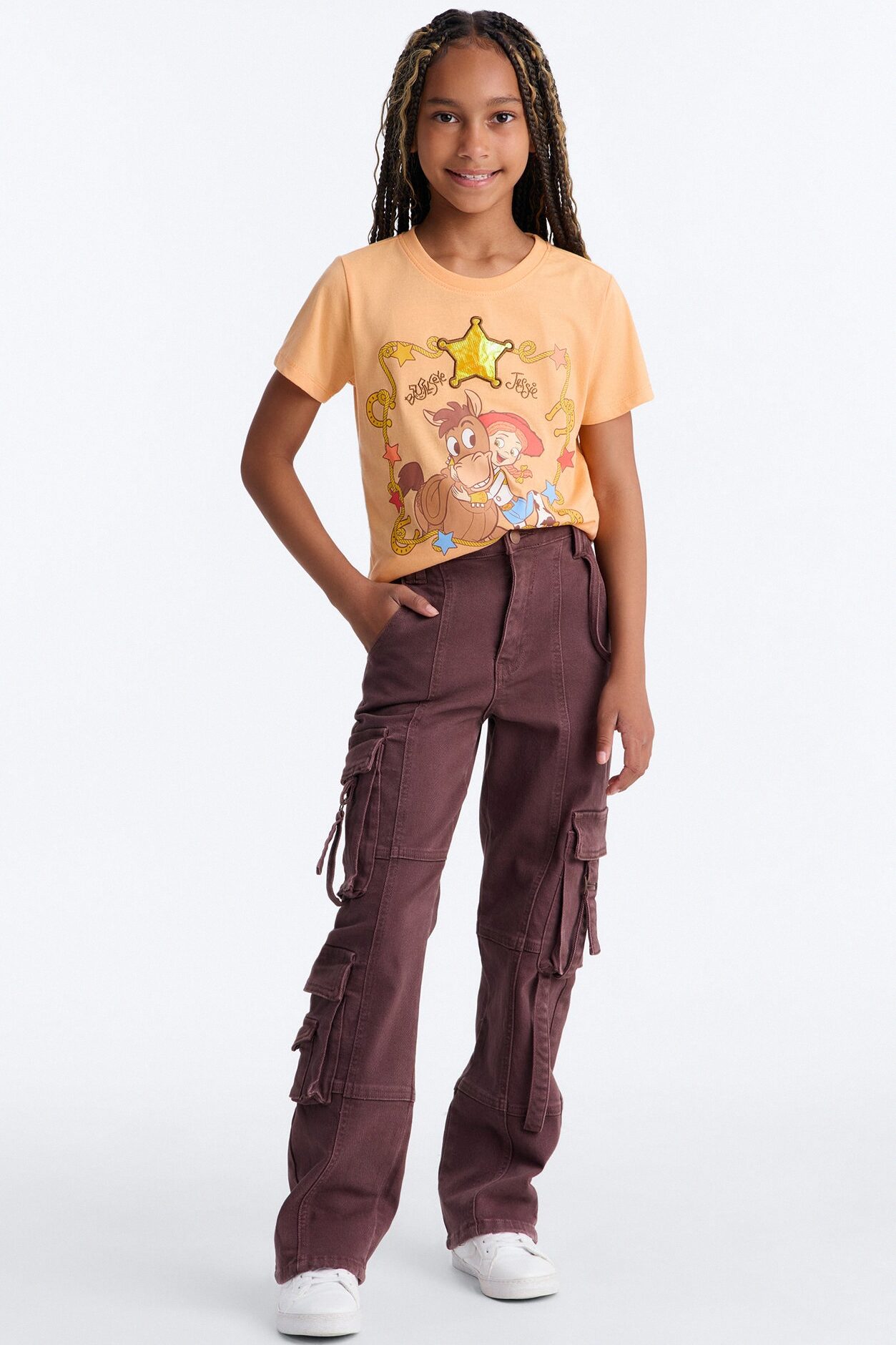 Mini Toy Story Jessie And Bullseye Short Sleeve Tee - Orange