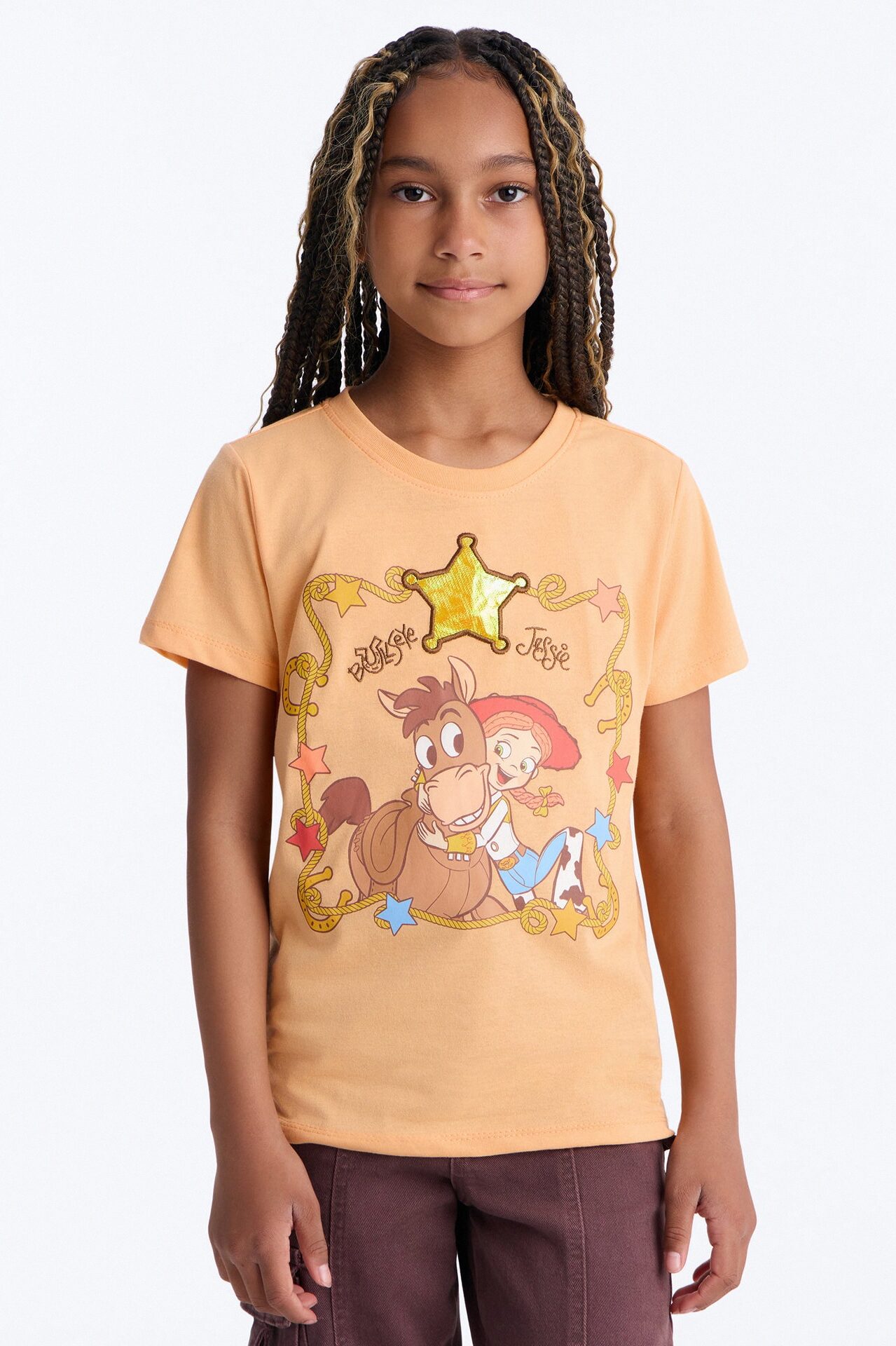 Mini Toy Story Jessie And Bullseye Short Sleeve Tee - Orange