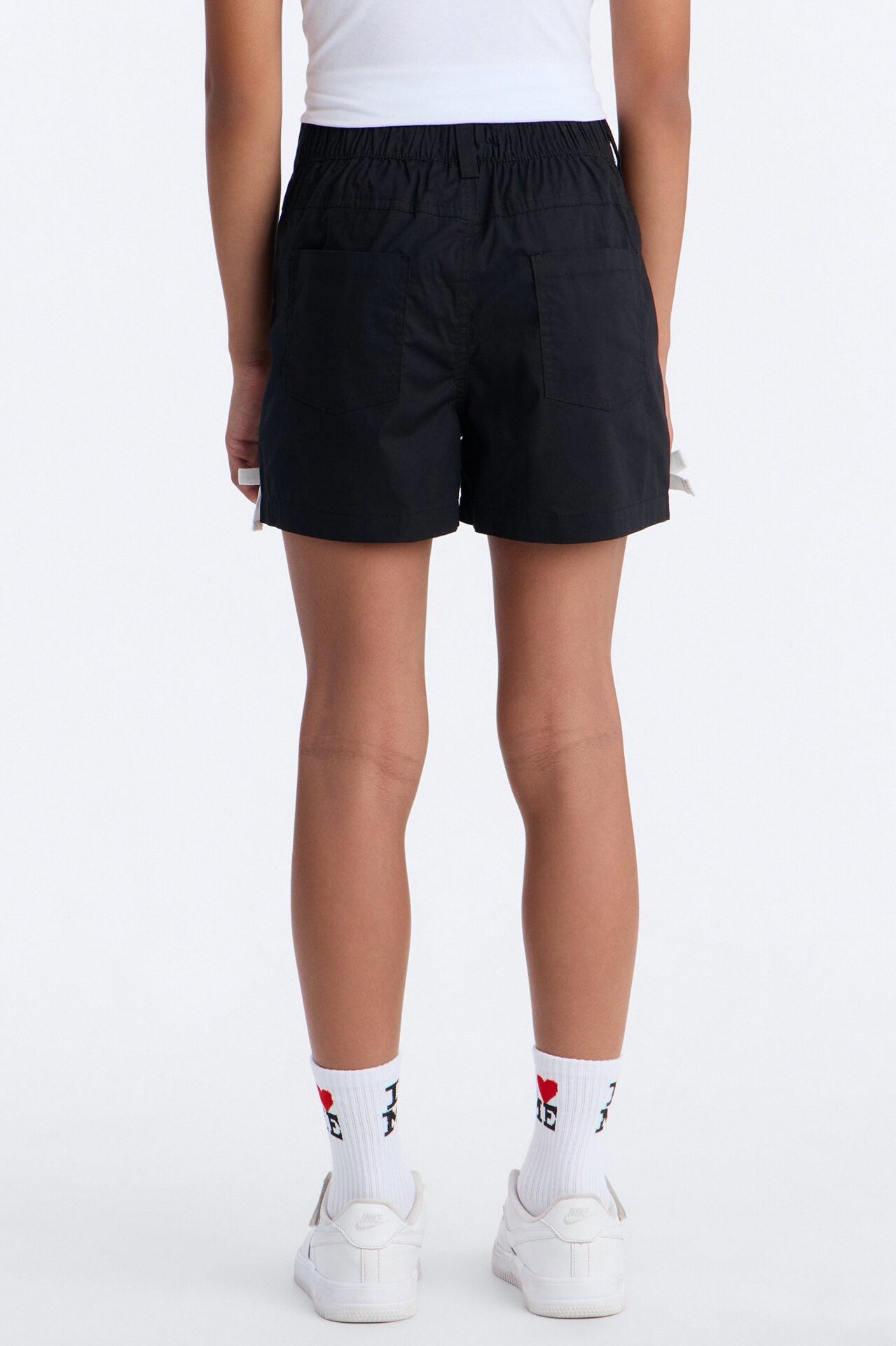 Mini Rachel Girly Poplin Short - Black