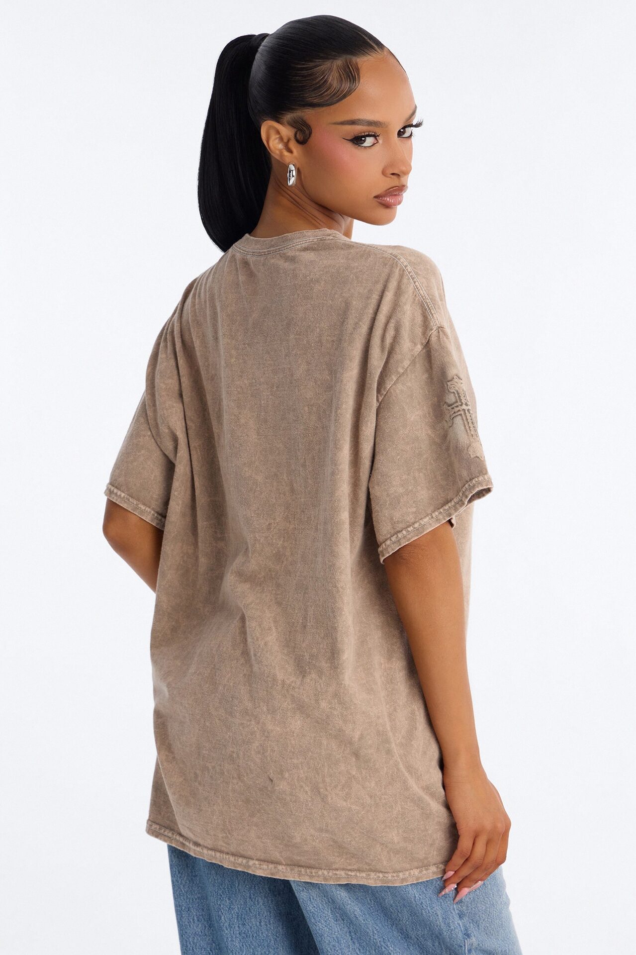 Lights From Above Washed Tee - Brown