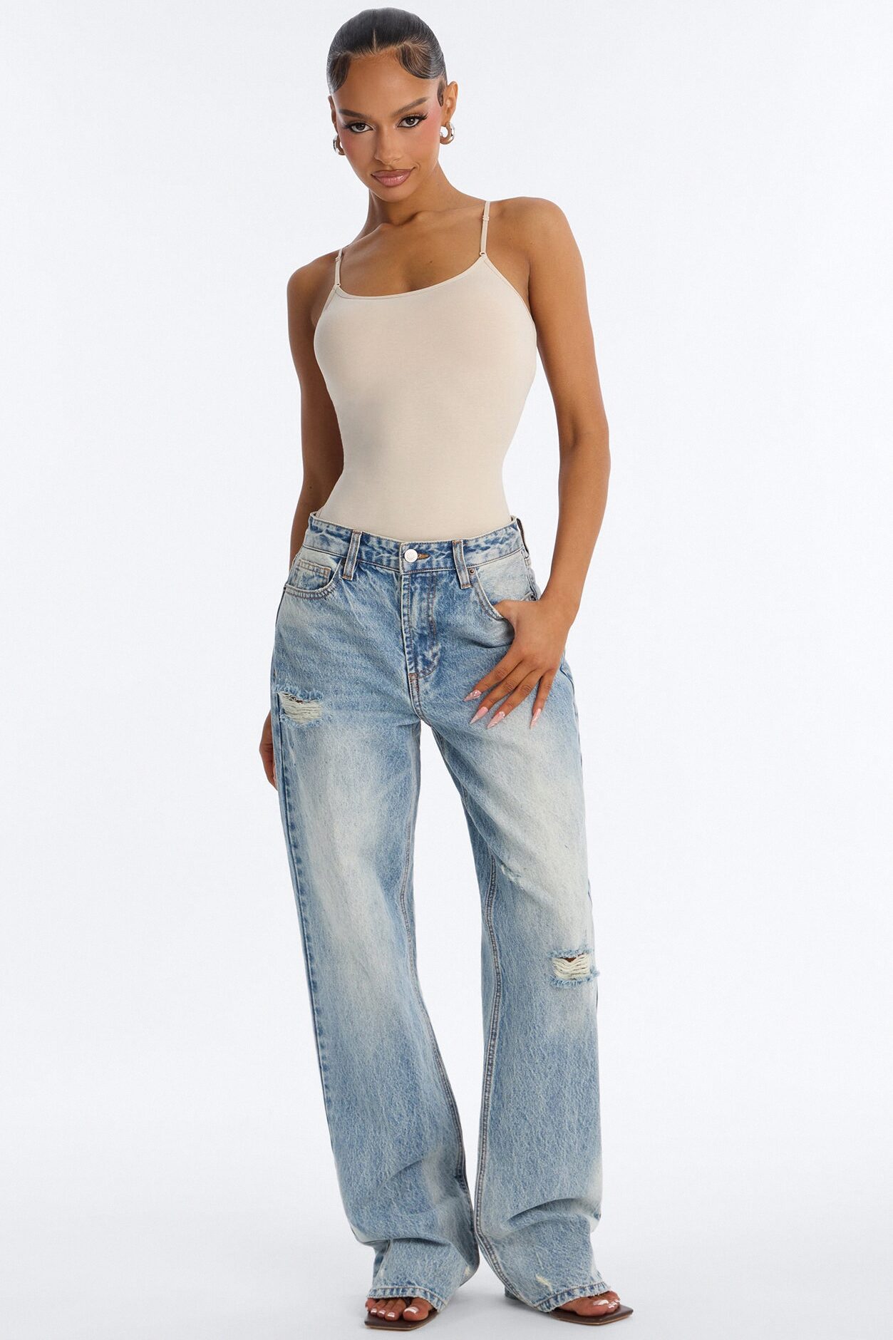 Sara Cami Top - Stone