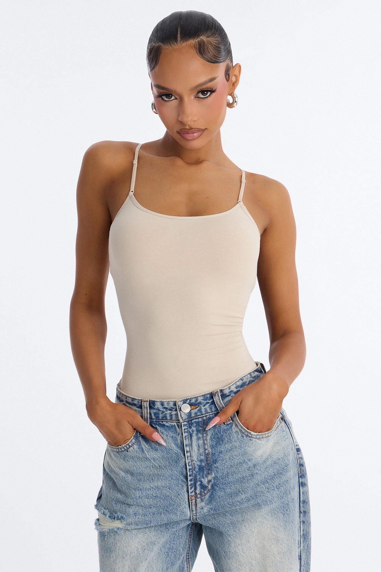 Sara Cami Top - Stone