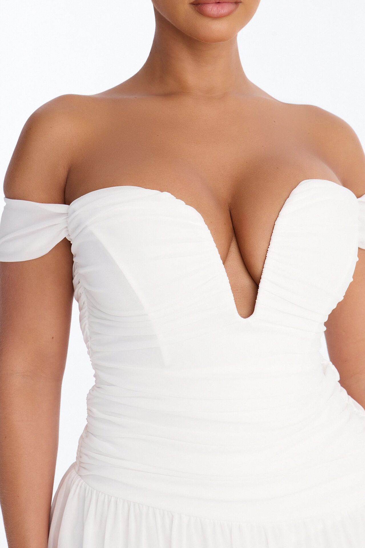 Nice Touch Ruched Gown - Ivory