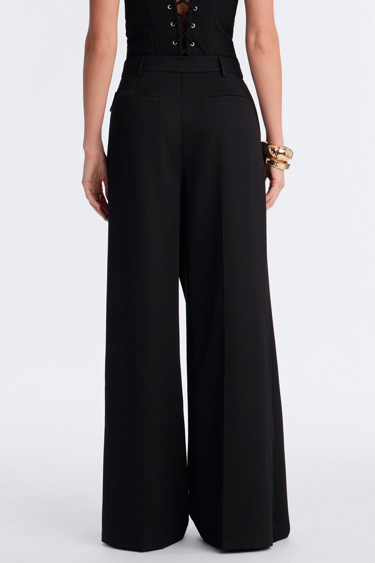 Tailored Touch Wrap Front Trouser 33″ - Black