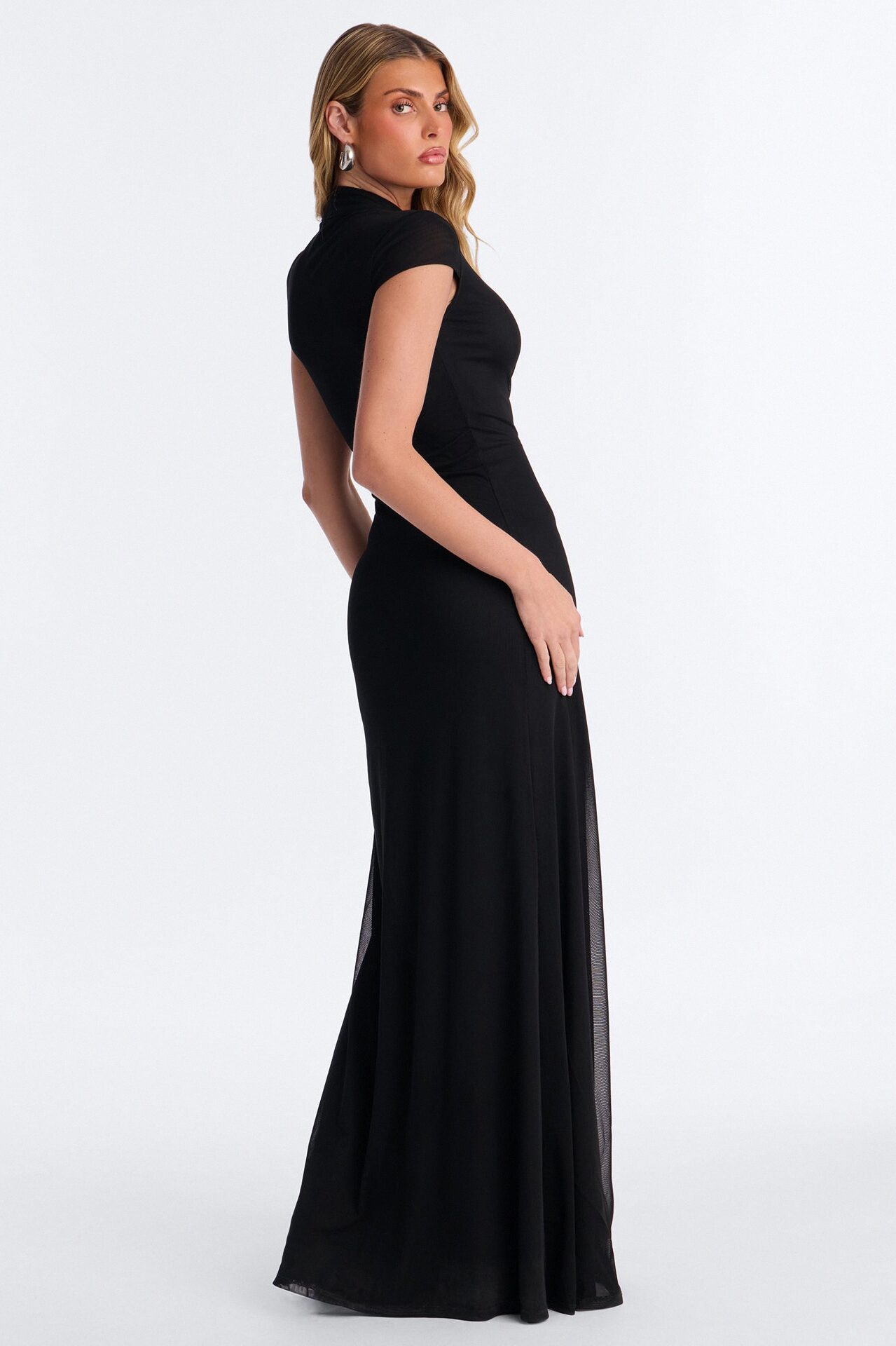 Body Talk Hook and Eye Maxi Dress - Black