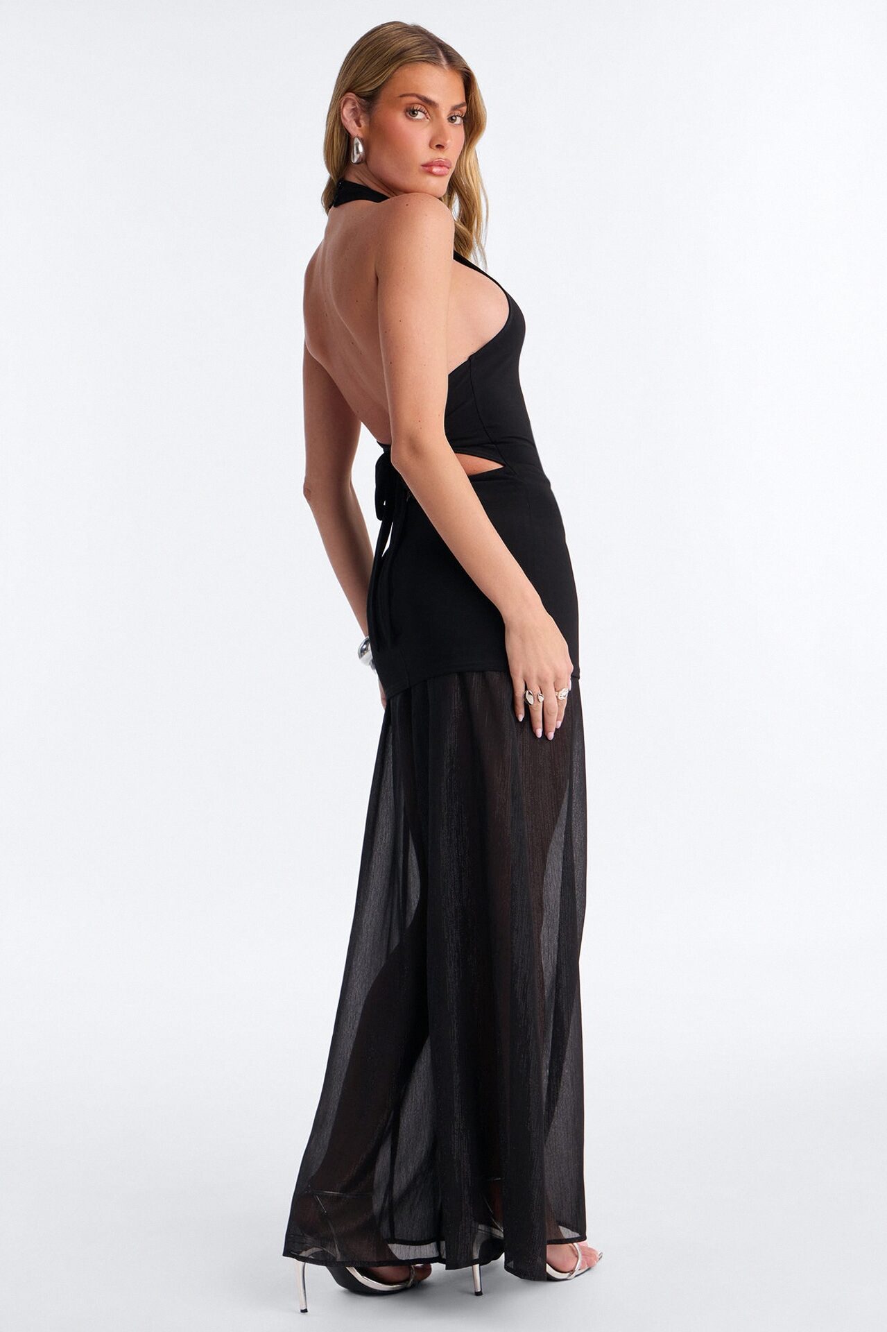 Jadey Tie Back Wide Leg - Black