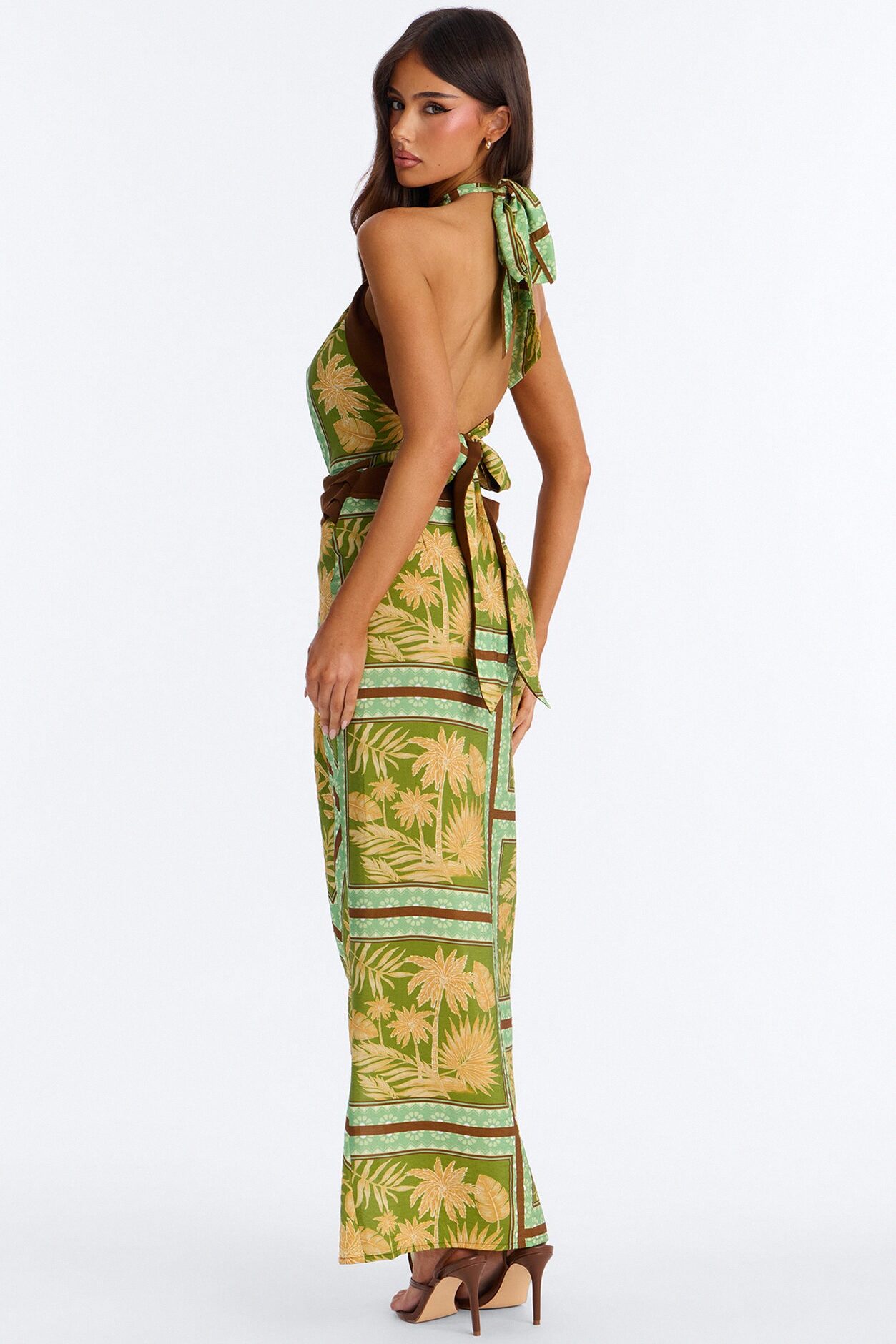 Where's The Beach Maxi Dress - Green/combo