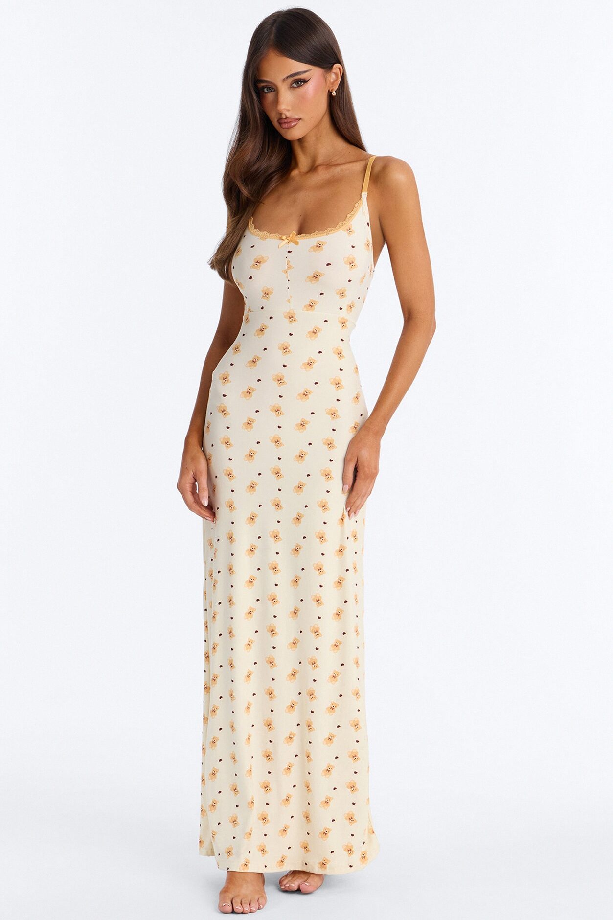 Beary Cuddly PJ Nightgown - Cream