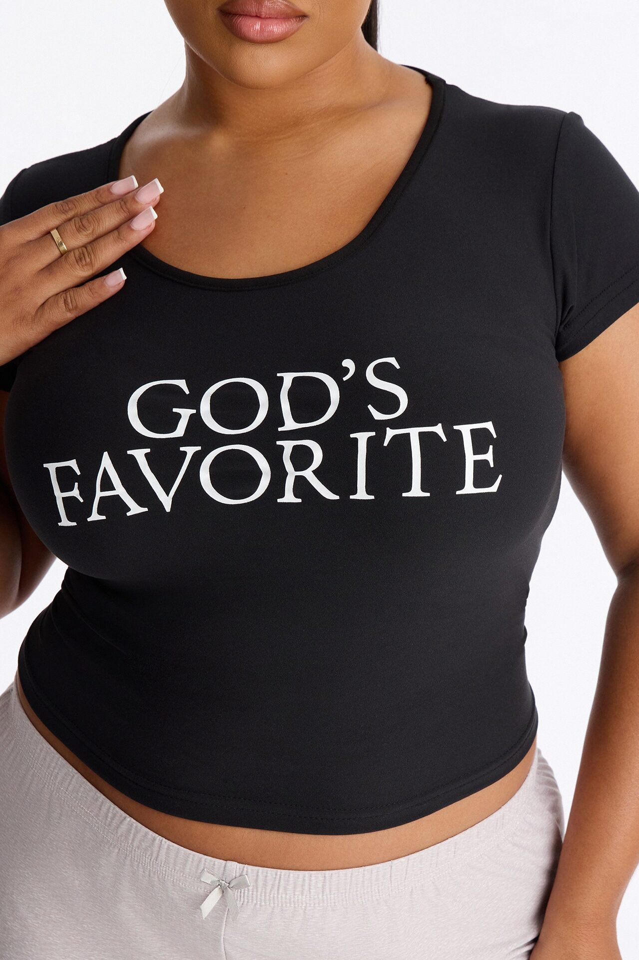 God's Favorite PJ Short Set - Black/Grey