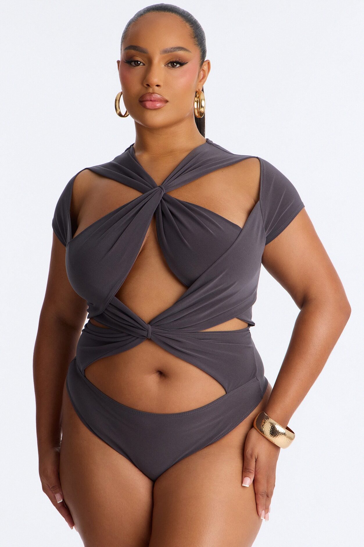 Never Too Much Bodysuit - Charcoal