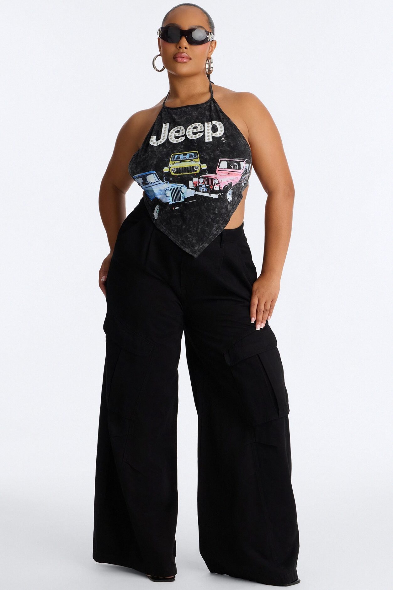 Jeep Open Back Halter - Black Wash