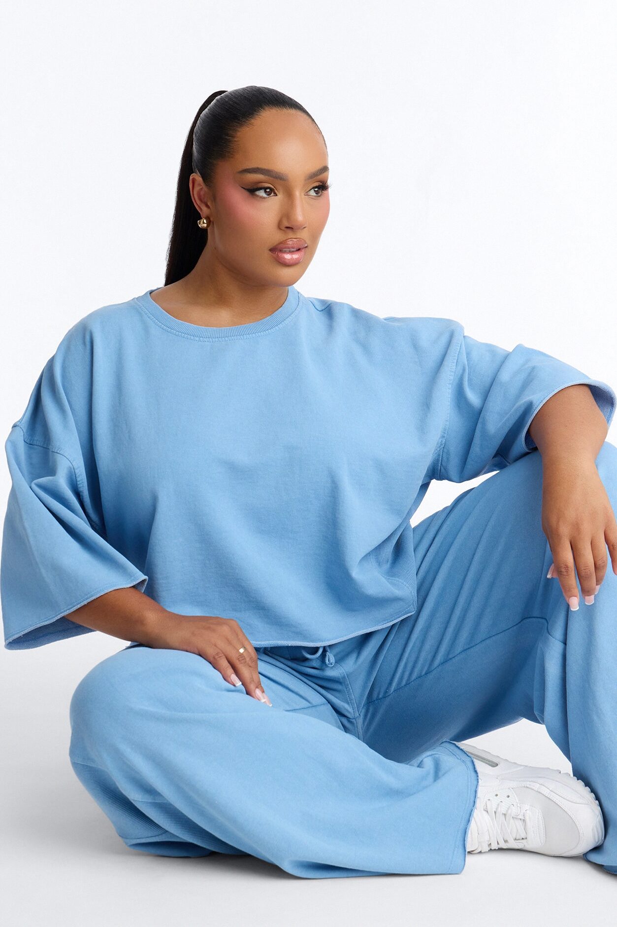 Strollin' Around Pant Set - Light Blue
