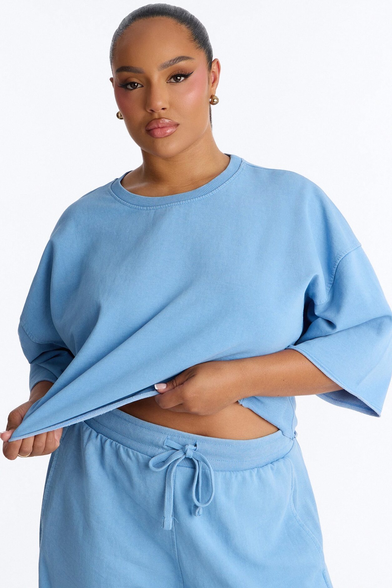 Strollin' Around Pant Set - Light Blue