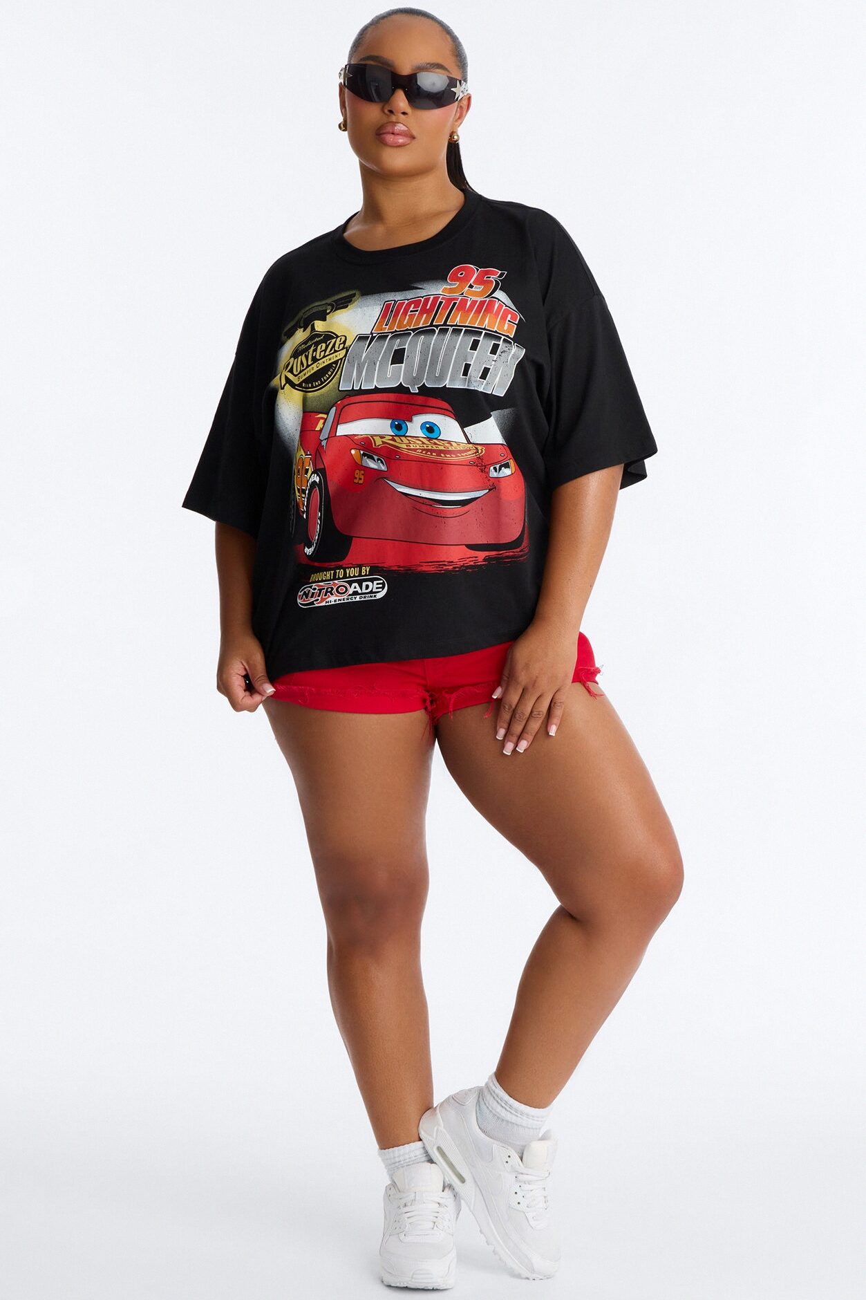 Cars Lightening Boxy Tee - Black