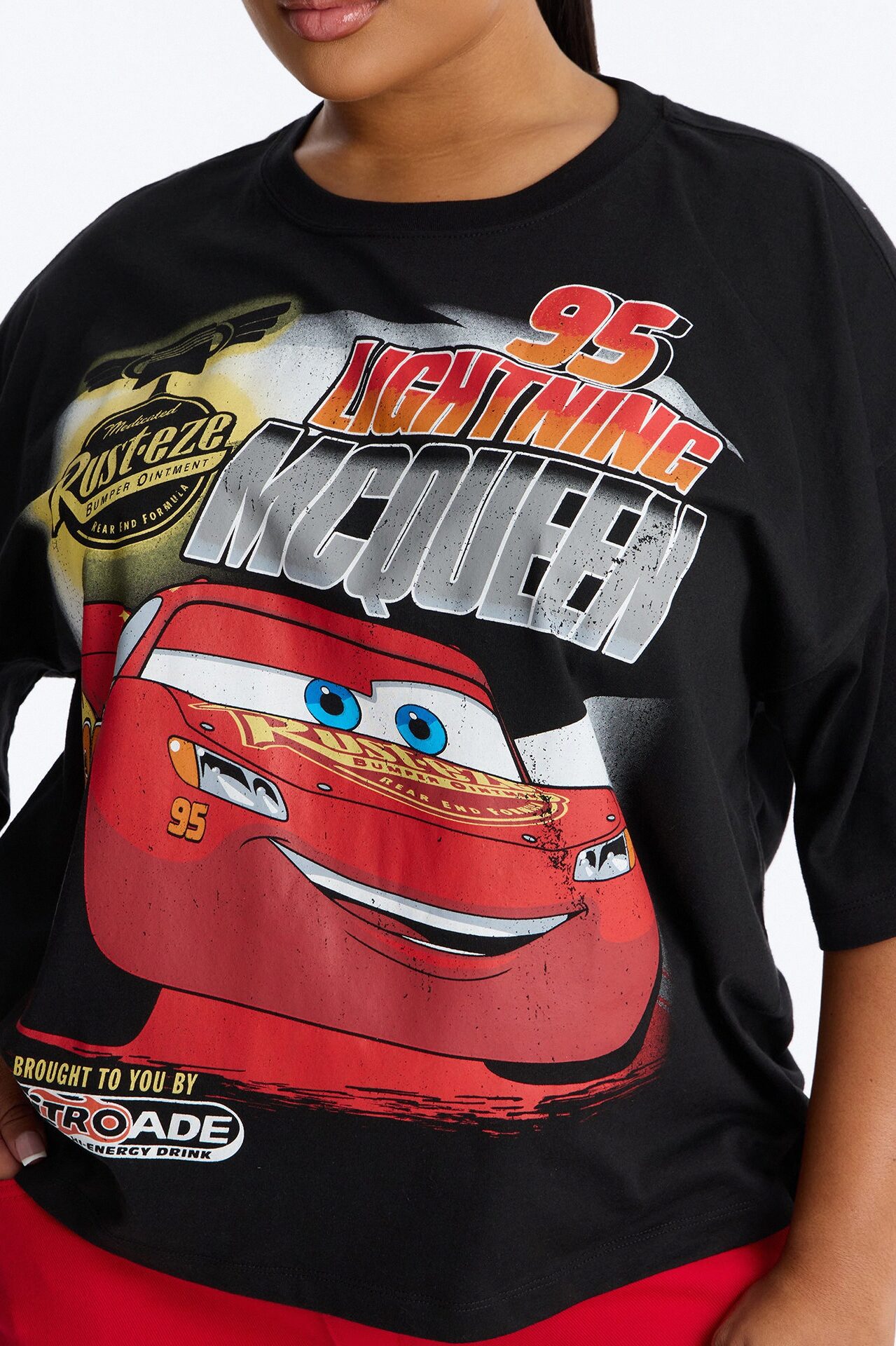 Cars Lightening Boxy Tee - Black