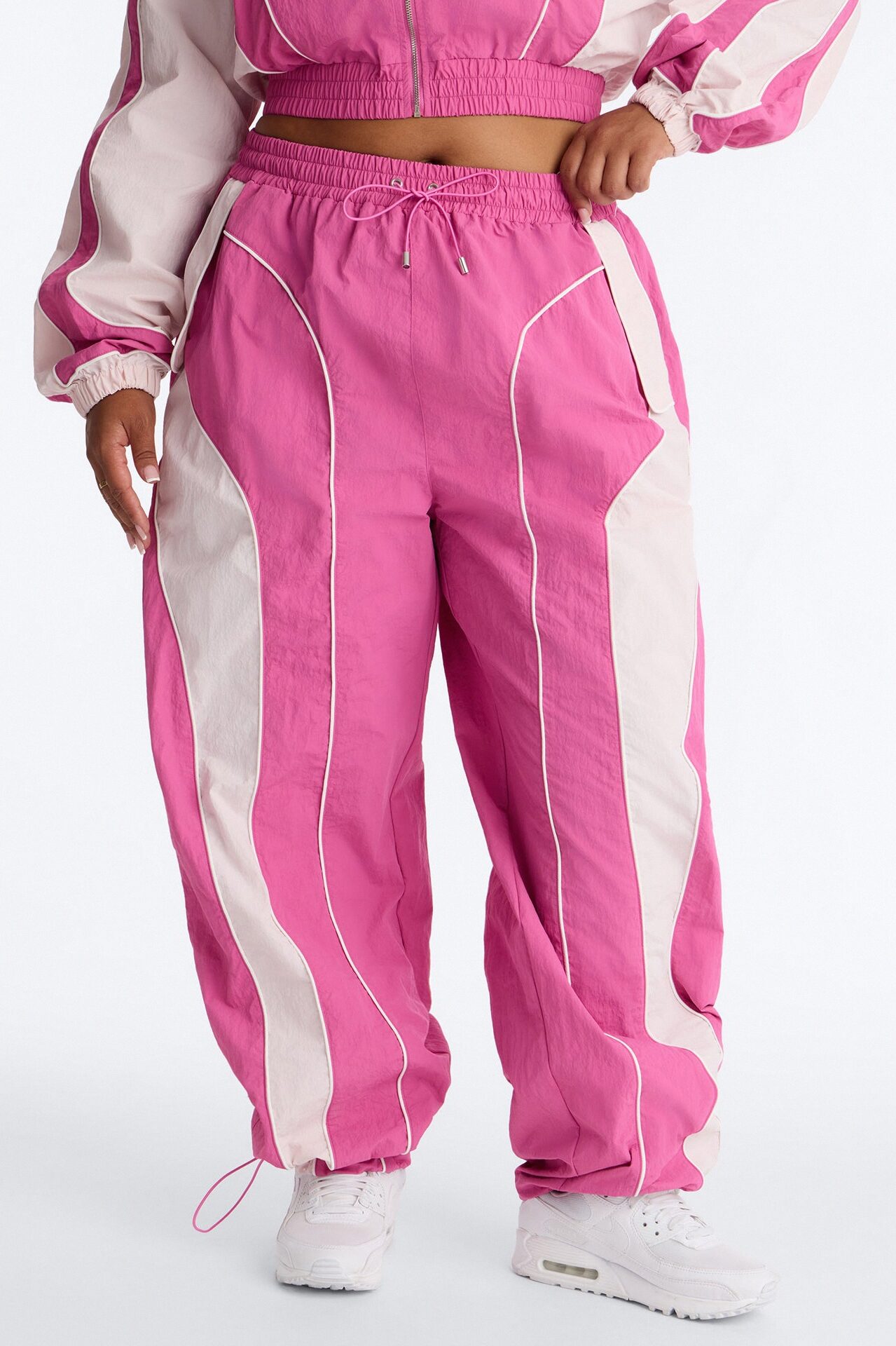 New Era Colorblock Track Pant - Pink/combo