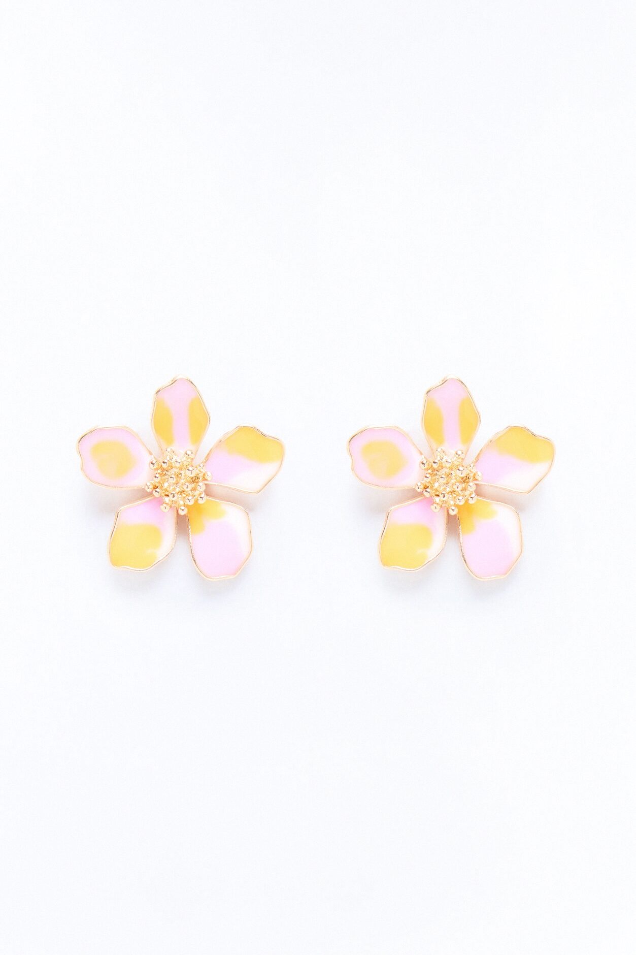 In My Element Floral Earrings - Yellow/combo