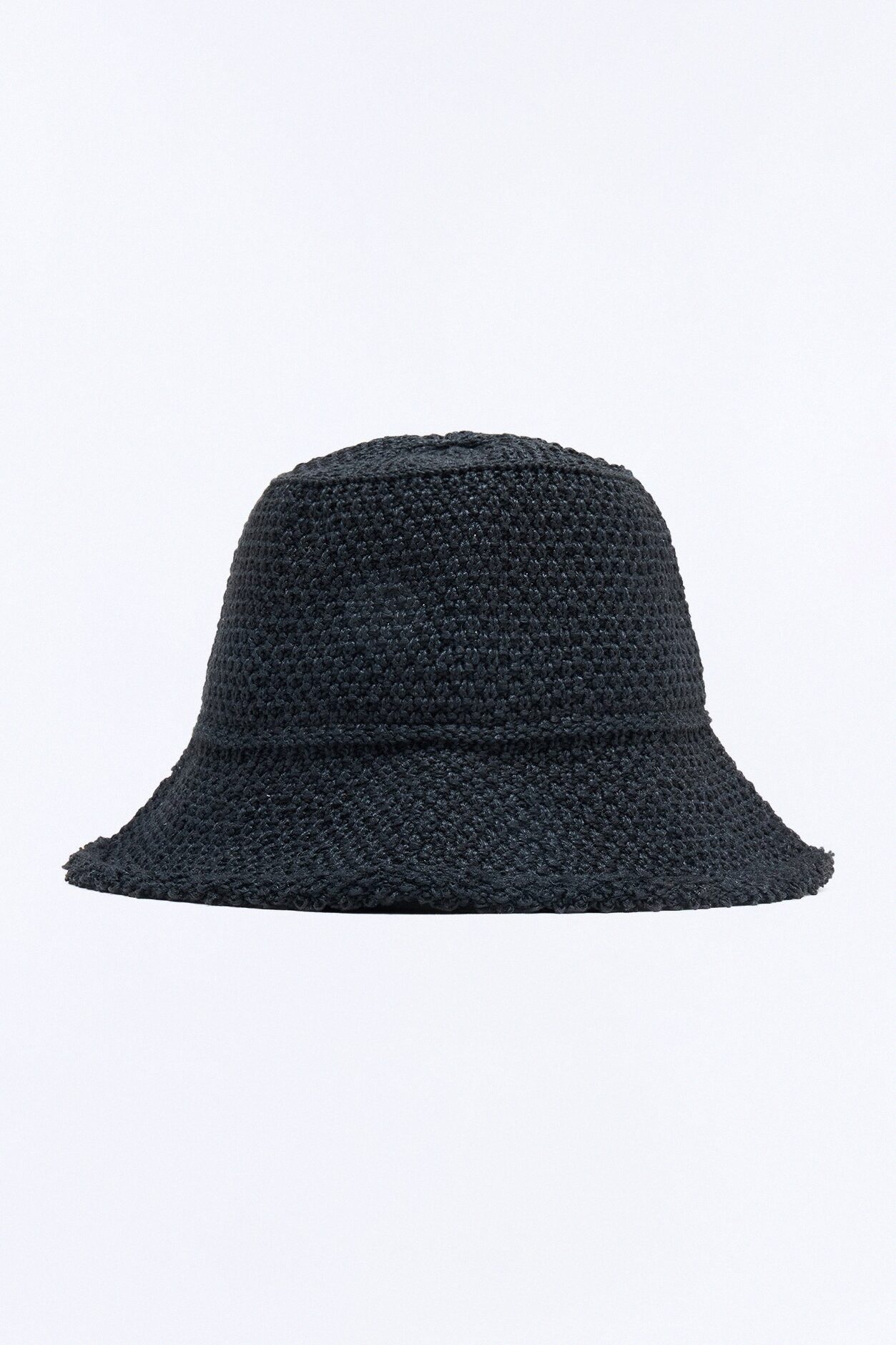 Watching The Sunset Woven Bucket Hat - Black