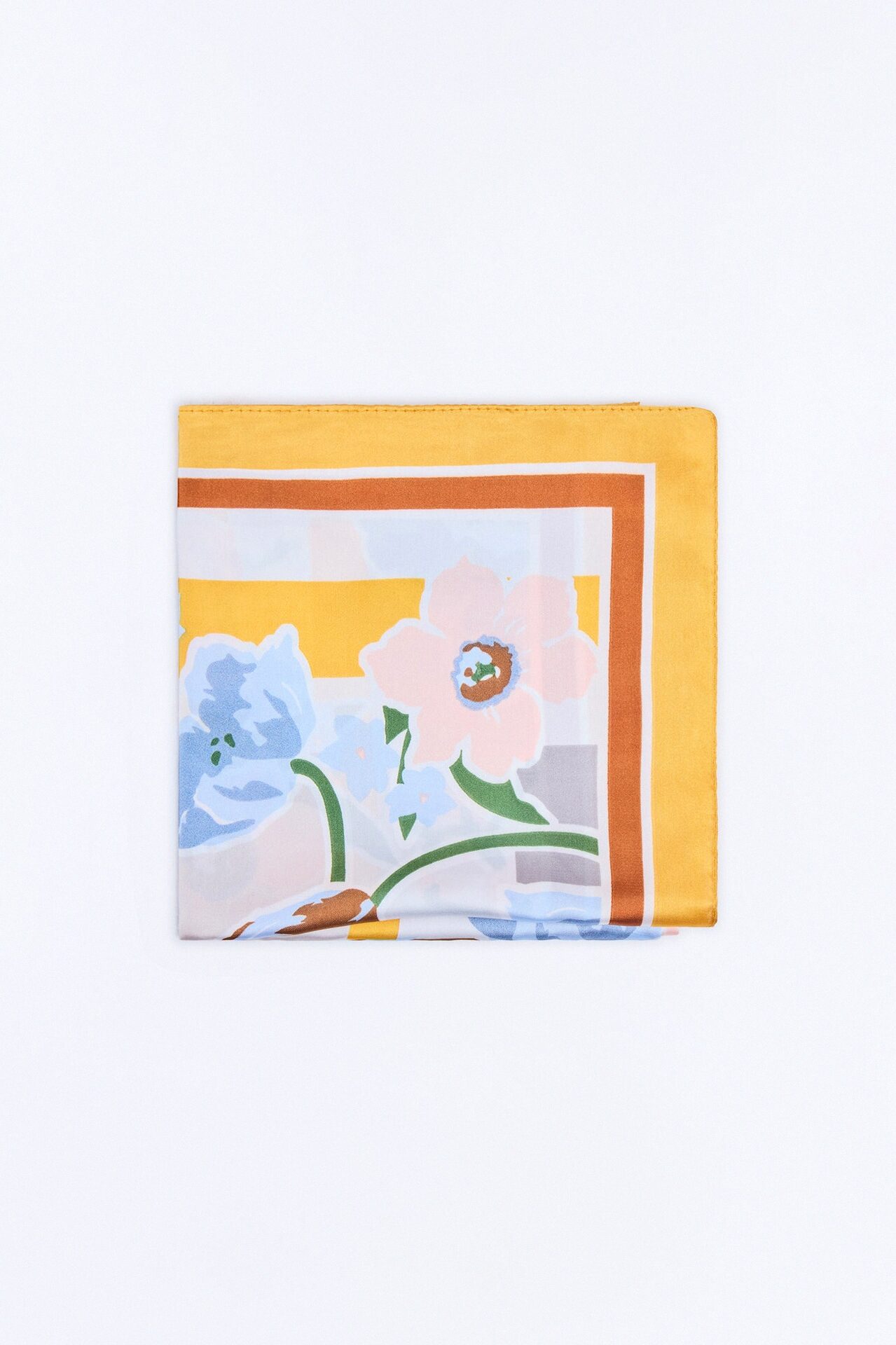 Flowers Of Sicily Head Scarf - Blue/combo