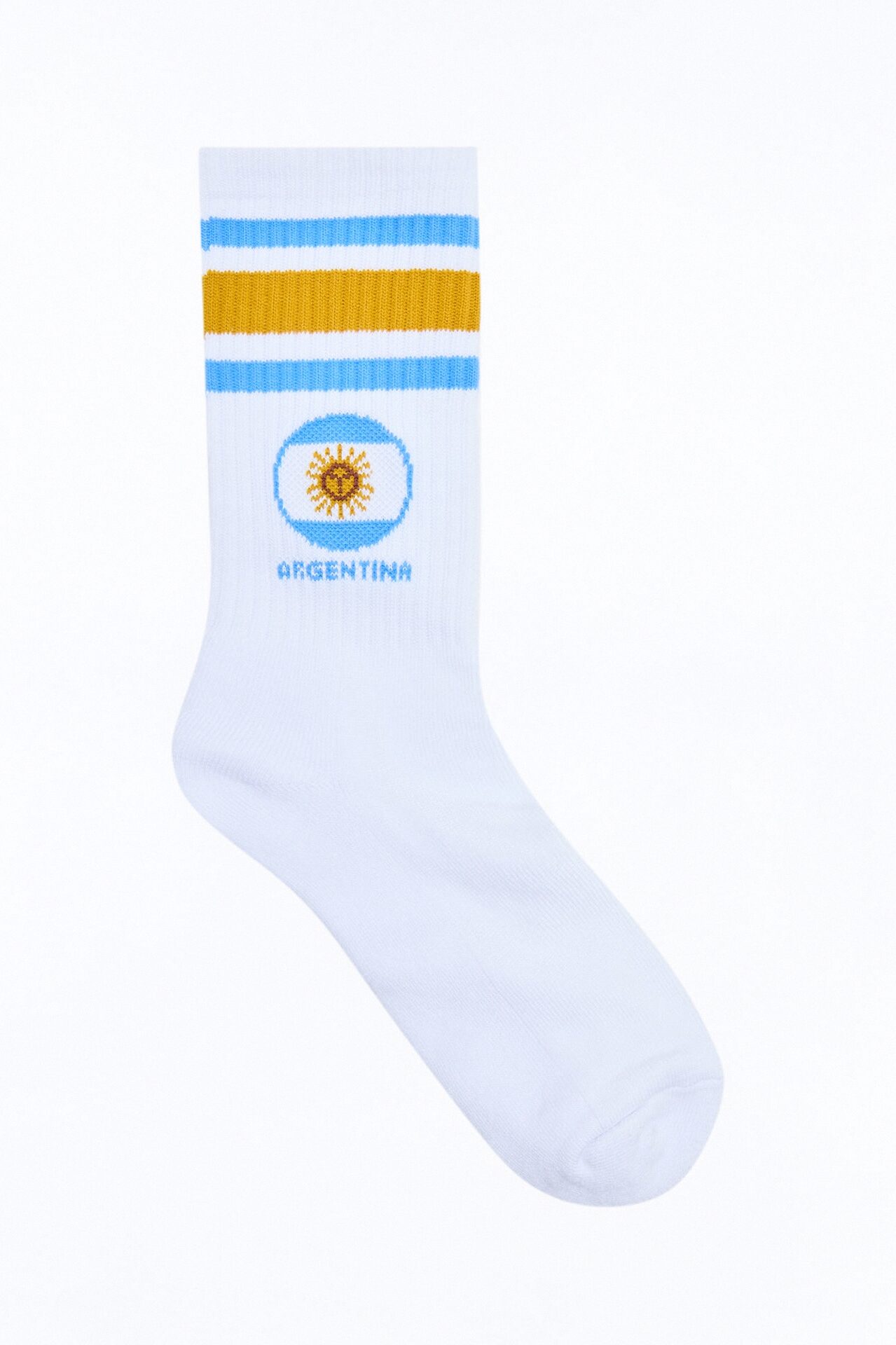 Love Argentina Crew Socks - White/combo