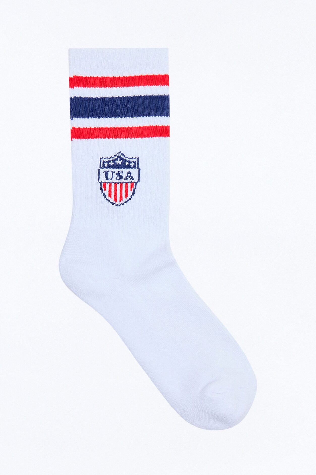 Love USA Crew Socks - White/combo