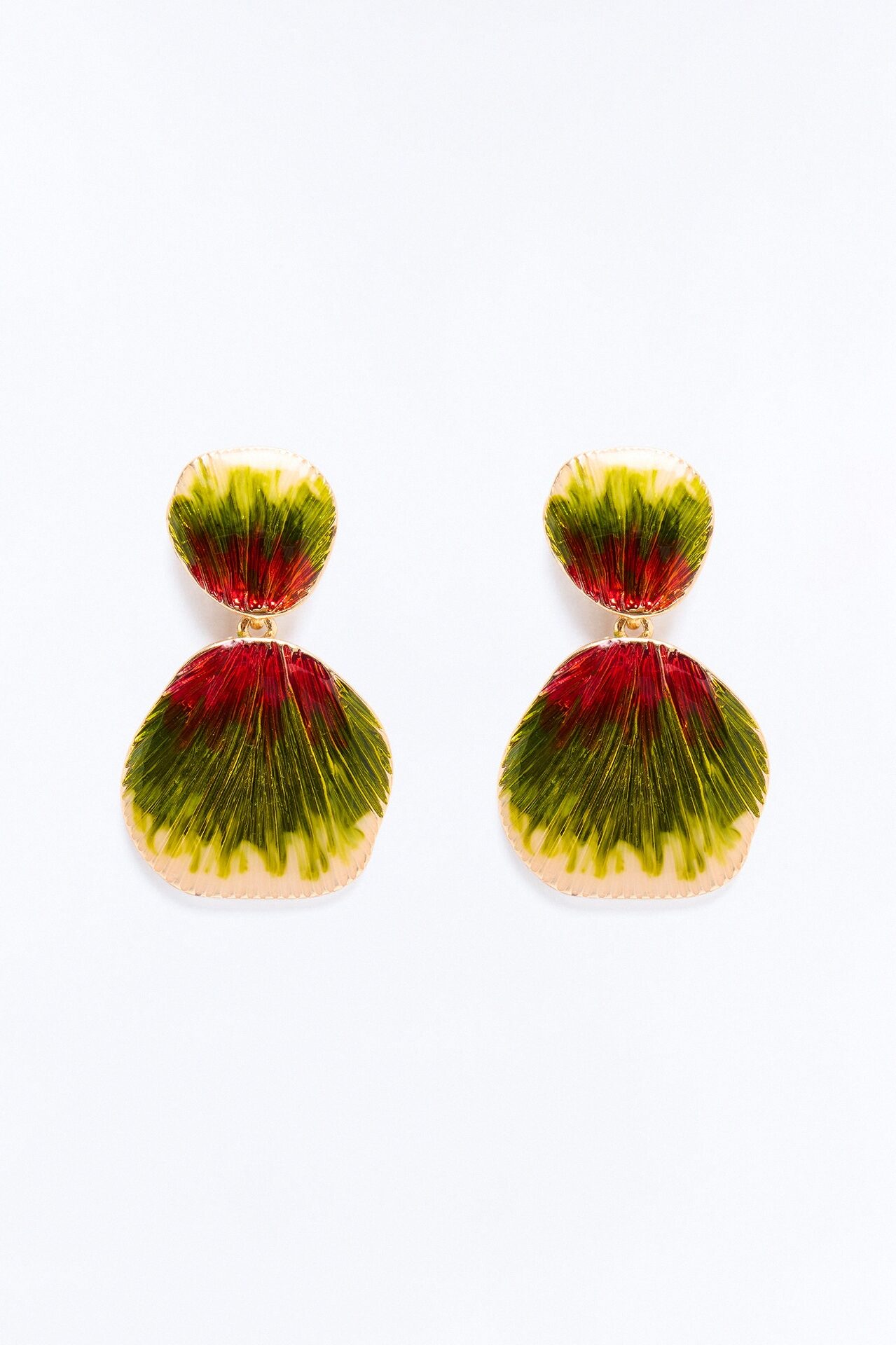 Season's Changing Earrings - Gold/Green