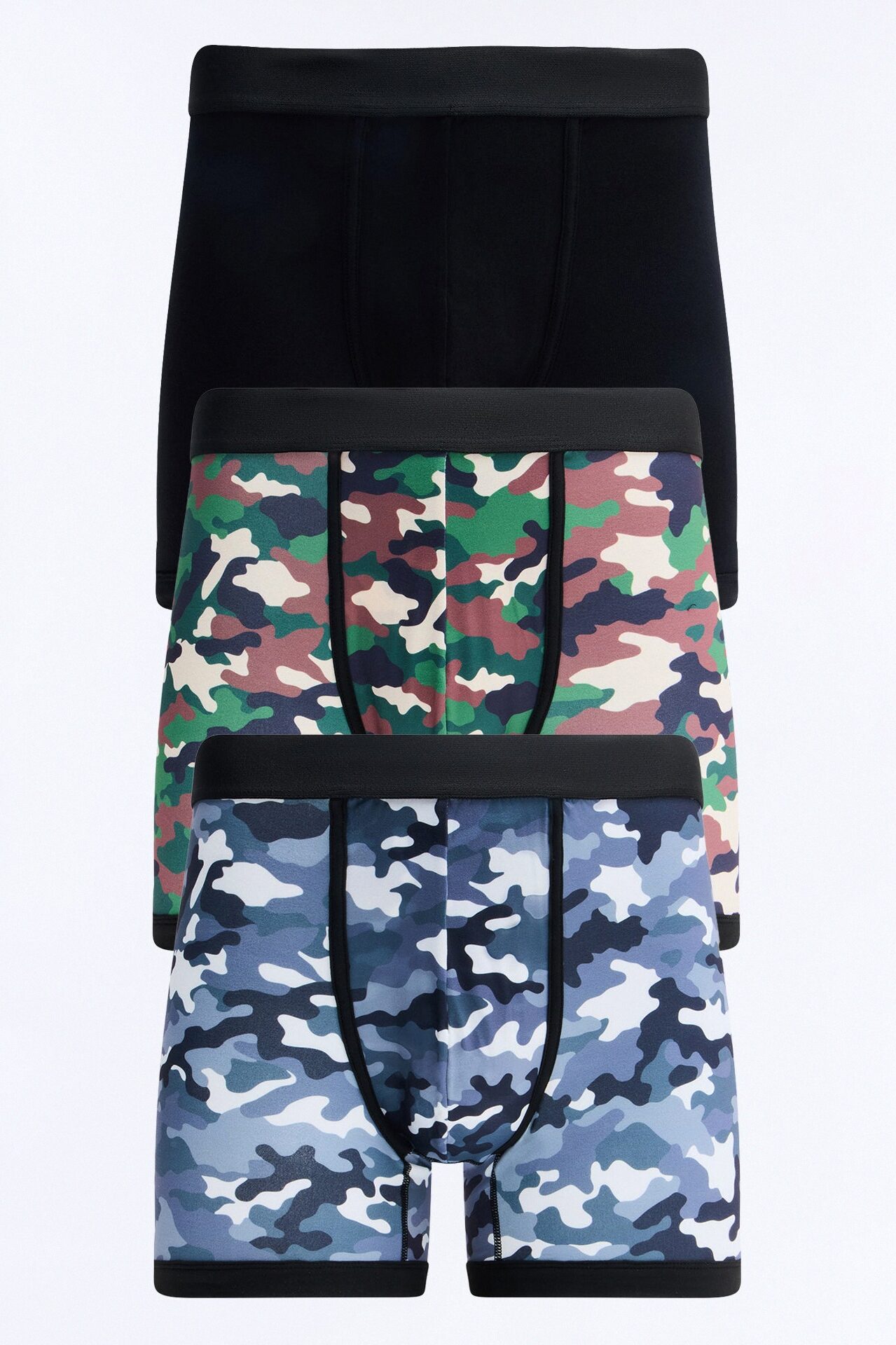 FN Boxer Multi Camo Brief 3 Pack - Camouflage