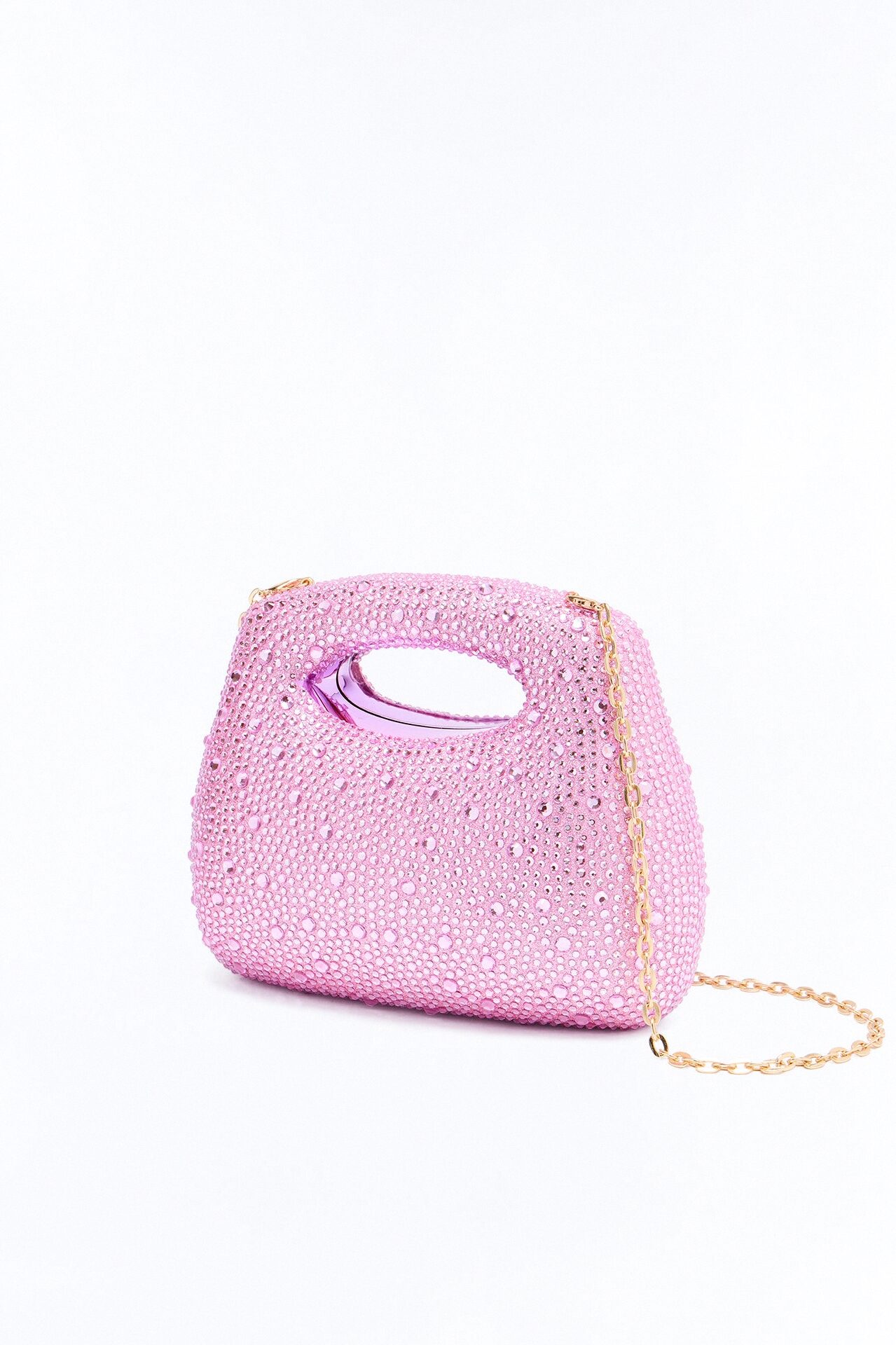 Fireworks Rhinestone Clutch - Pink