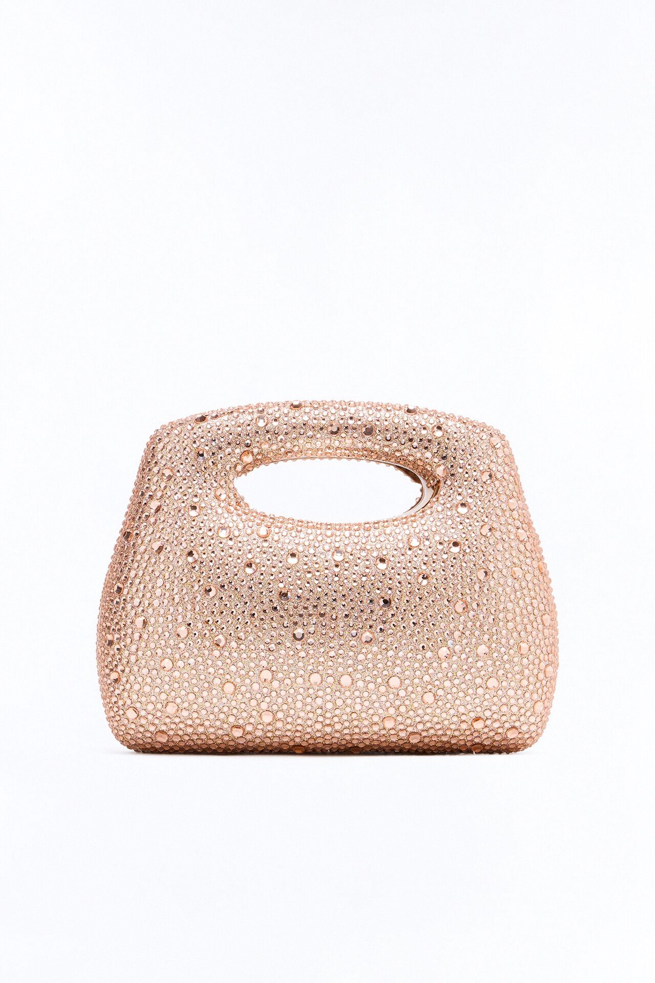 Fireworks Rhinestone Clutch - Champagne