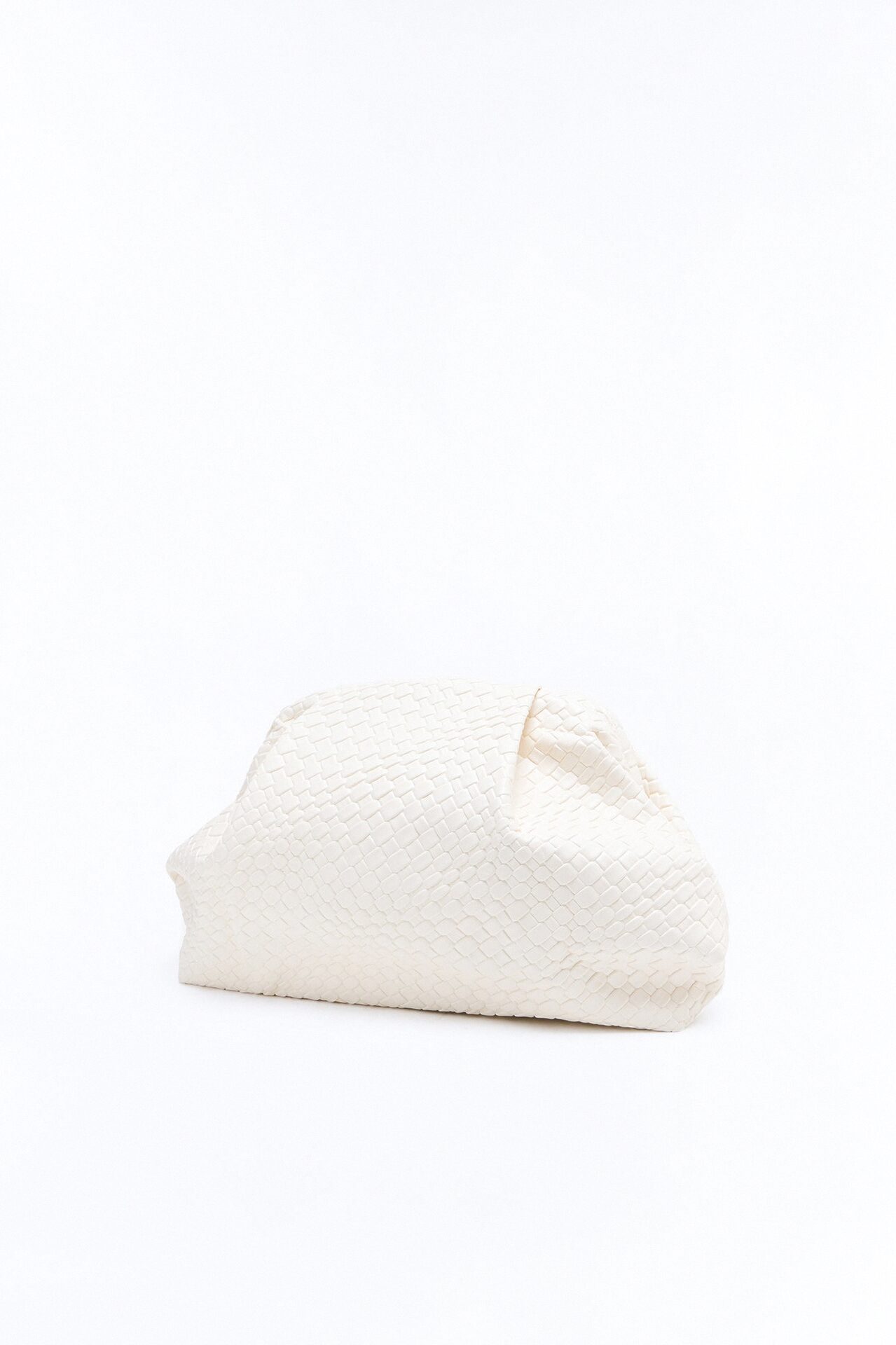 Effortless Touch Faux Leather Clutch - Ivory