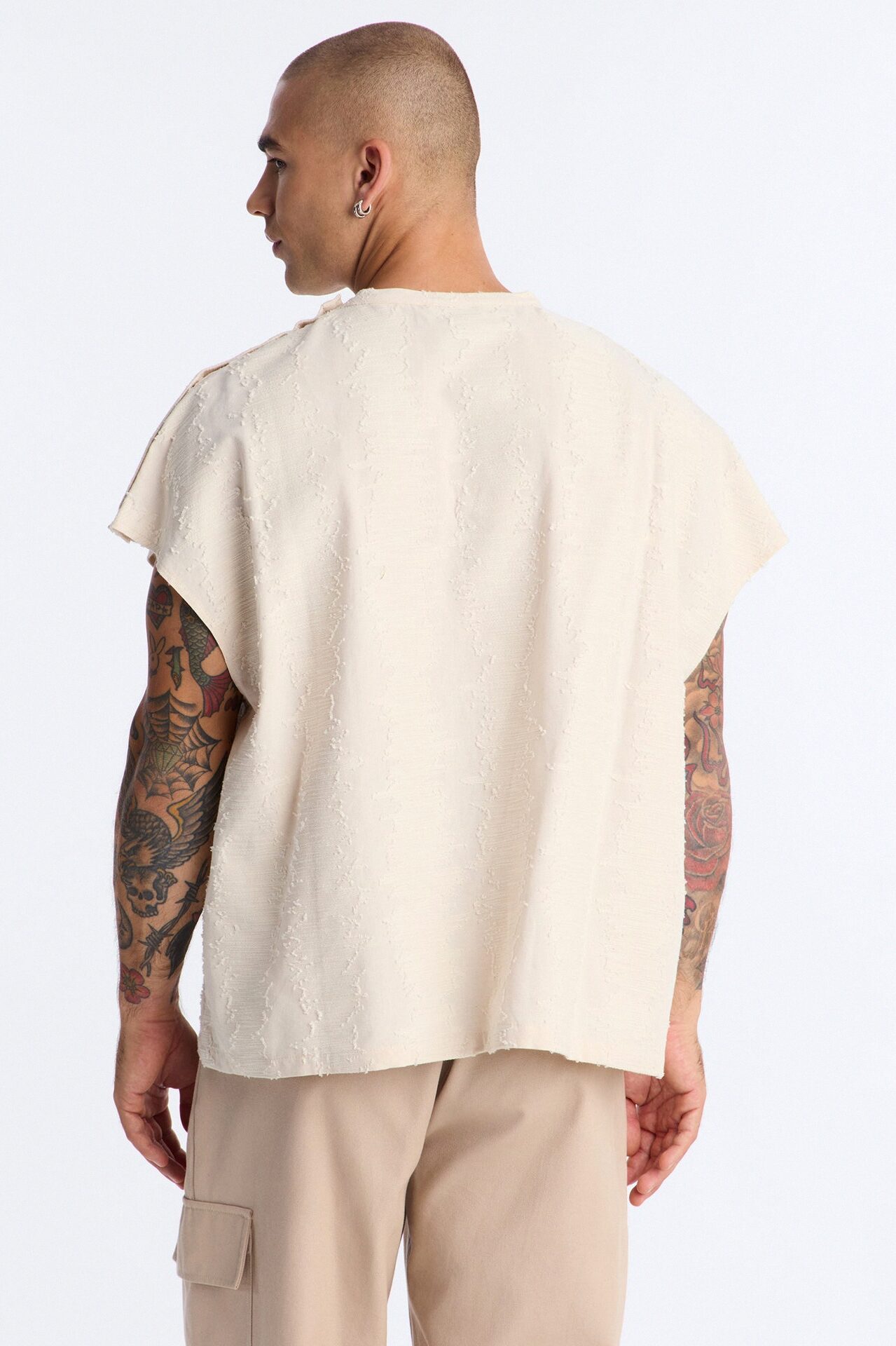 Relaxed Sands Of Time Sleeveless Tee - Oatmeal