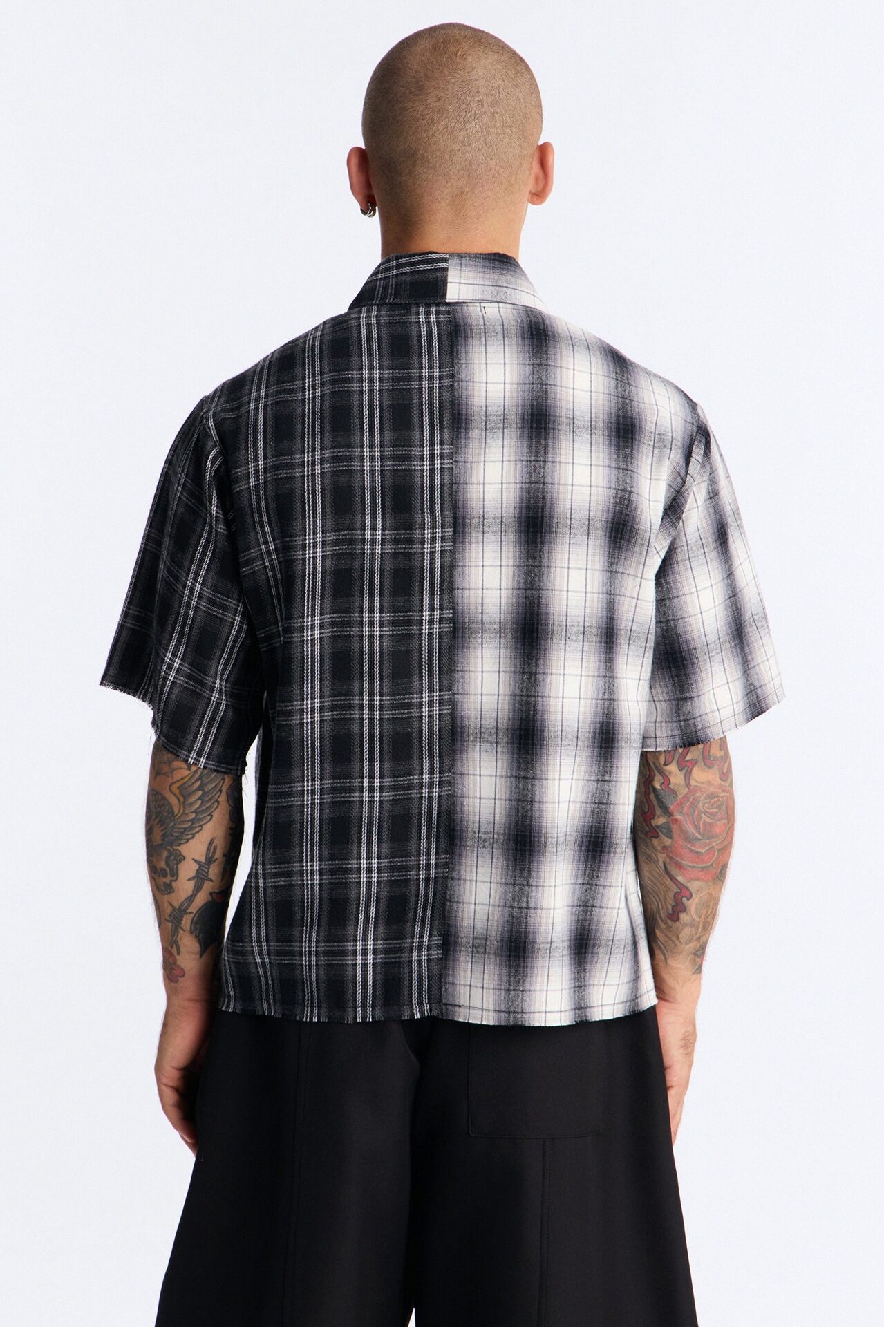 Doubletake Plaid Button Up Shirt - Black/combo