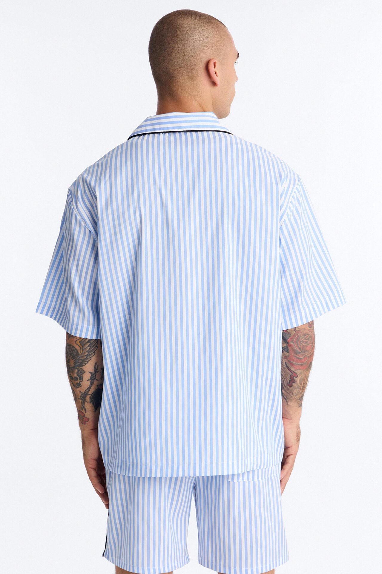 Cozy Night In Stripe Lounge Top - Blue/combo